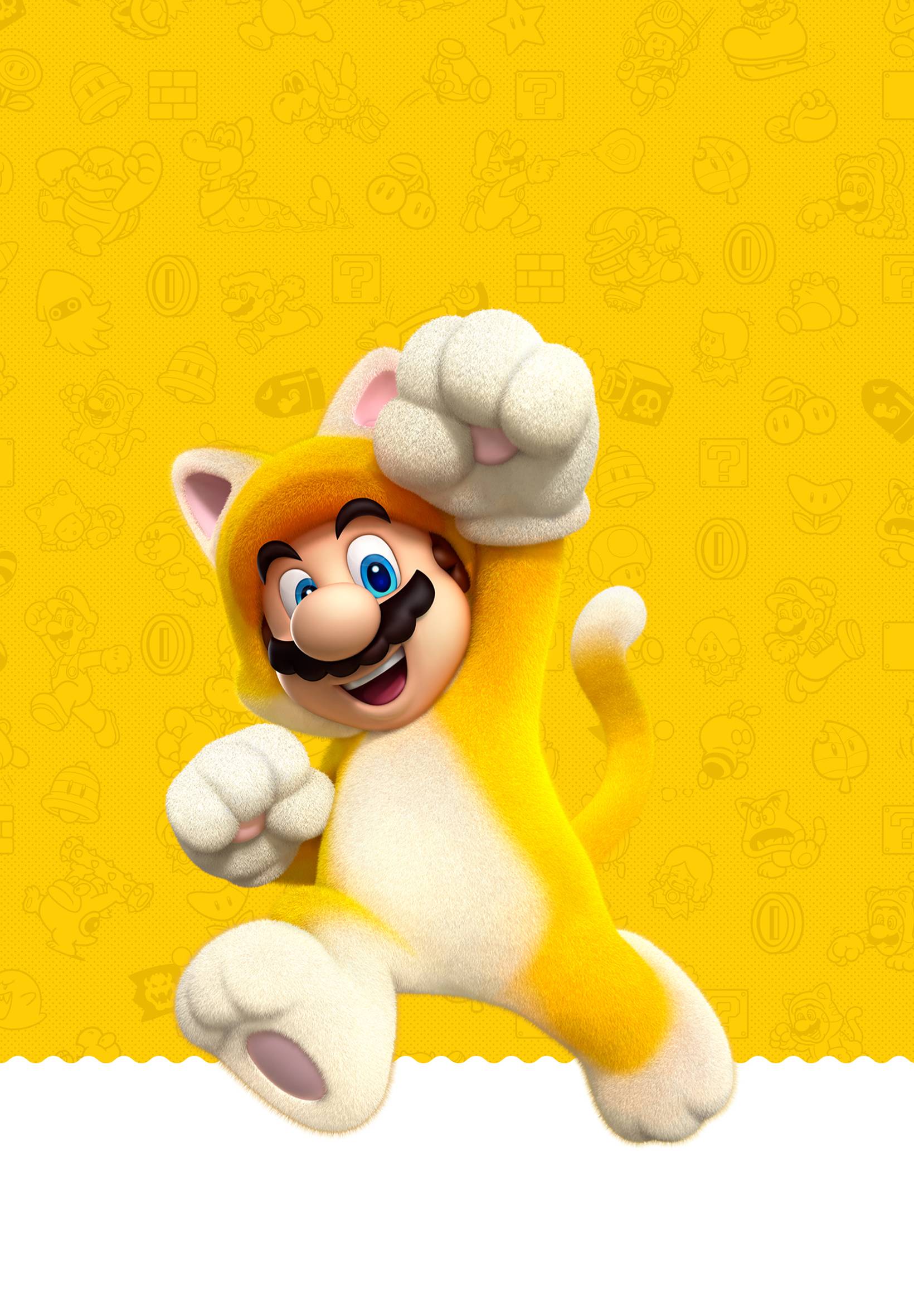 Cat Mario, Super Mario 3D World, 1640x2360 Full HD Verticale, iPhone