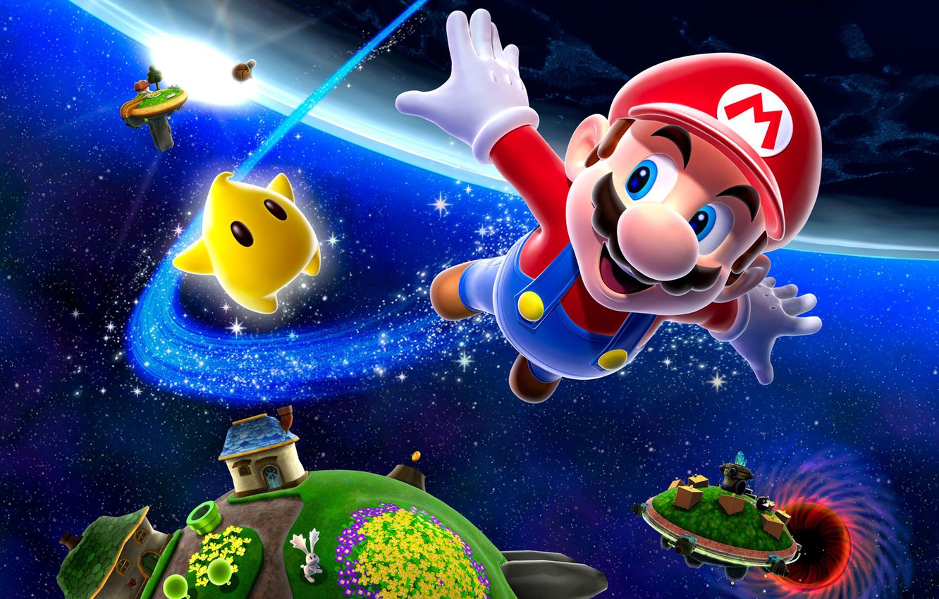 Mario Galaxy nello spazio, 1332x850 720p, Lenovo Legion
