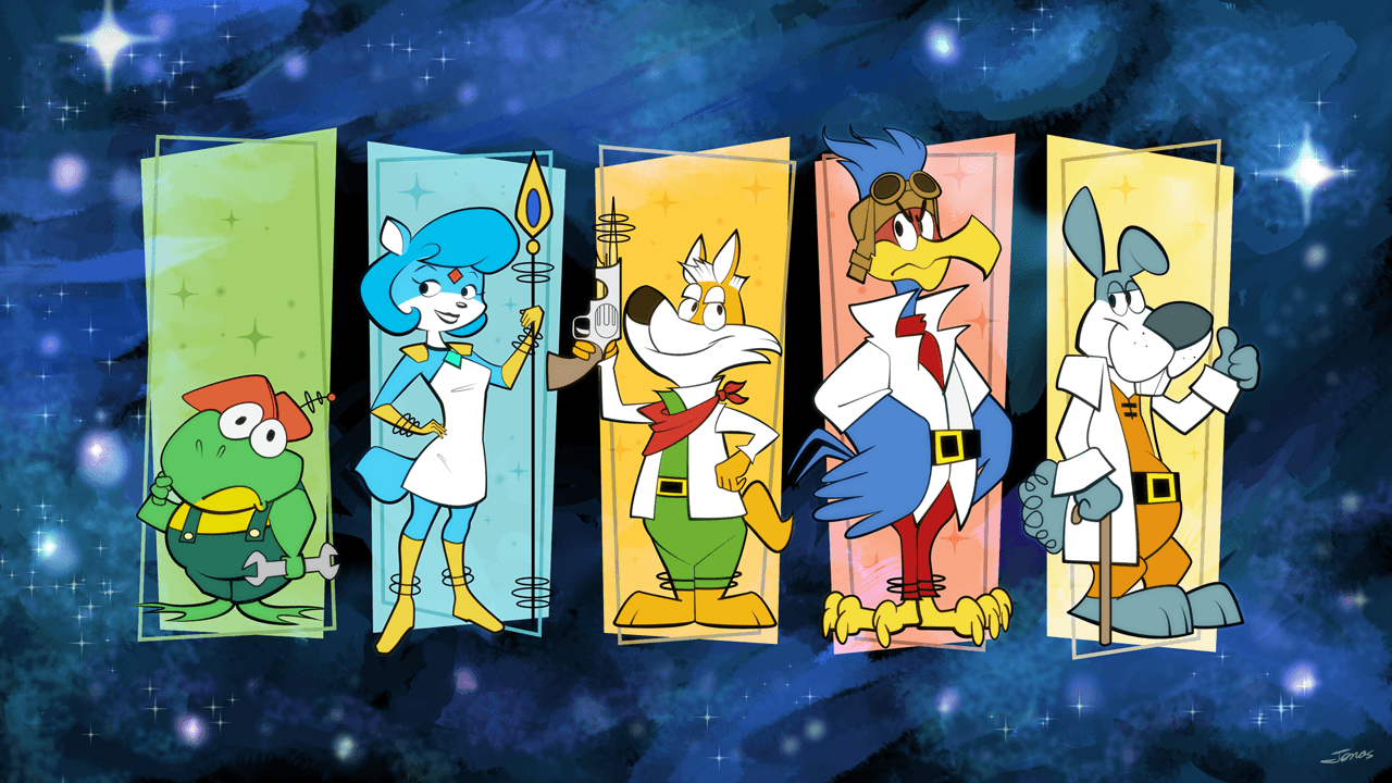 Personaggi Star Fox stilizzati, 1280x720 720p, iMac