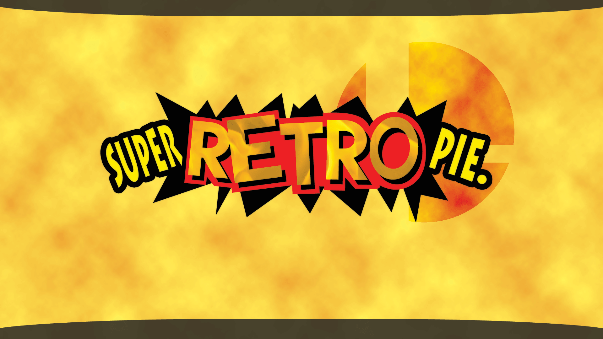 Super Retro Pie logo giallo, 1920x1080 1080p, PC