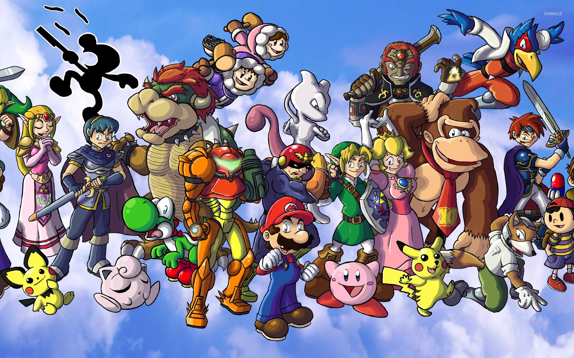 Personaggi Super Smash Bros collage, 1024x768 HD, Desktop