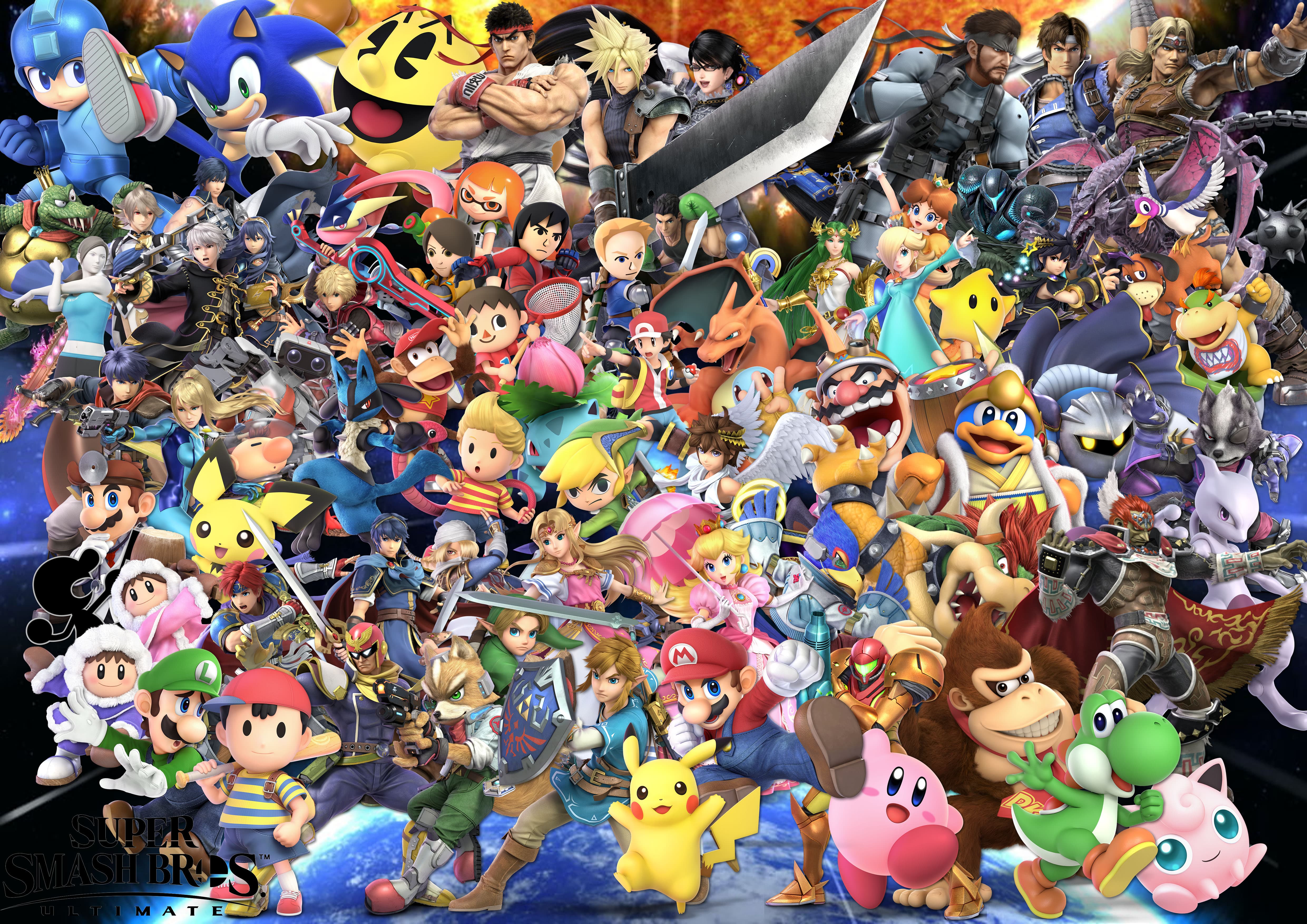 Personaggi Super Smash Bros Ultimate, 4961x3508 4K Ultra HD, Monitor 4K