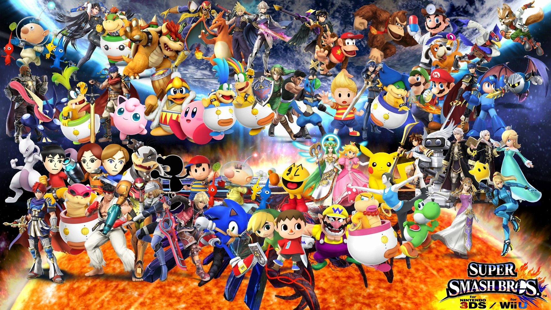 Personaggi Super Smash Bros collage, 1920x1080 Full HD, Laptop