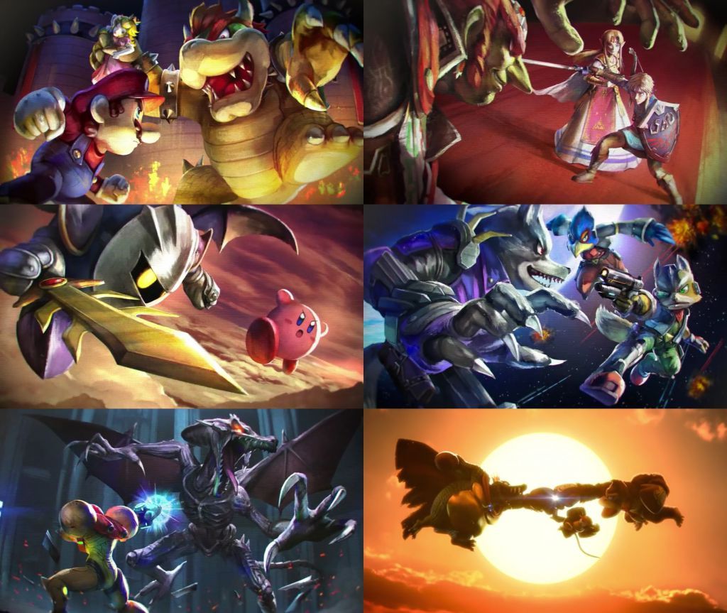Personaggi Super Smash Bros collage, 1024x863 HD, Desktop