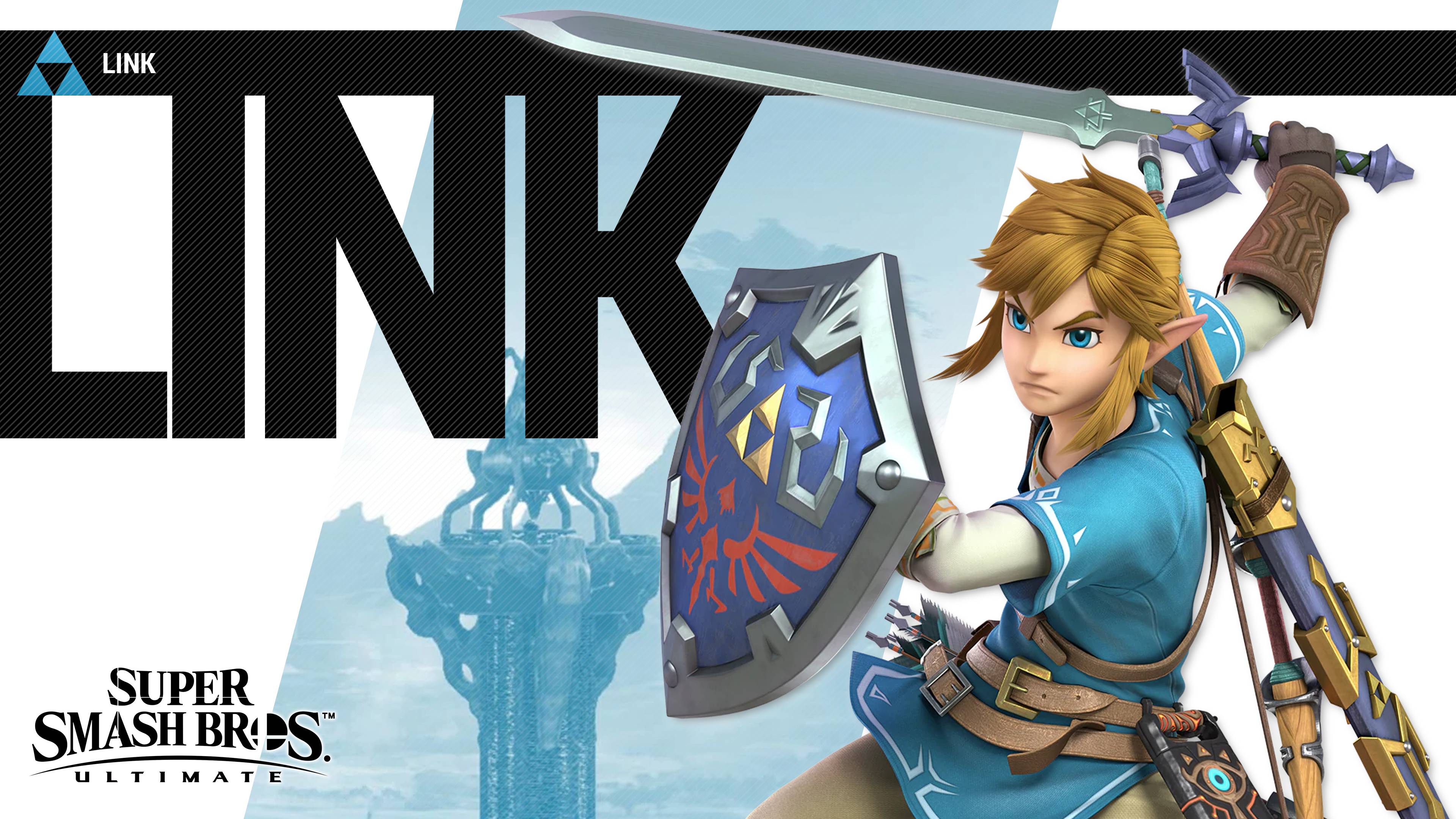 Link Super Smash Bros, The Legend of Zelda, 3840x2160 4K Ultra HD, Monitor 4K