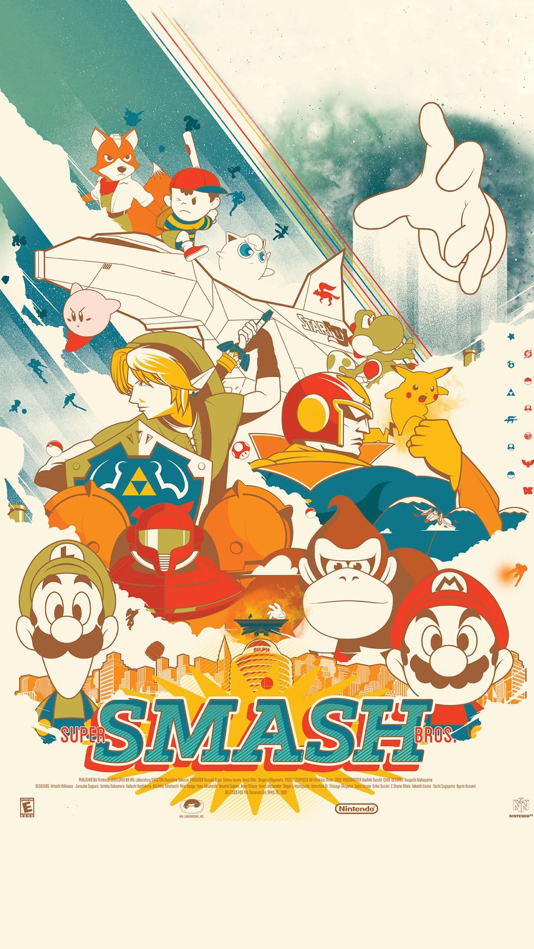 Personaggi Super Smash Bros, 1080x1920 Full HD Verticale, iPhone