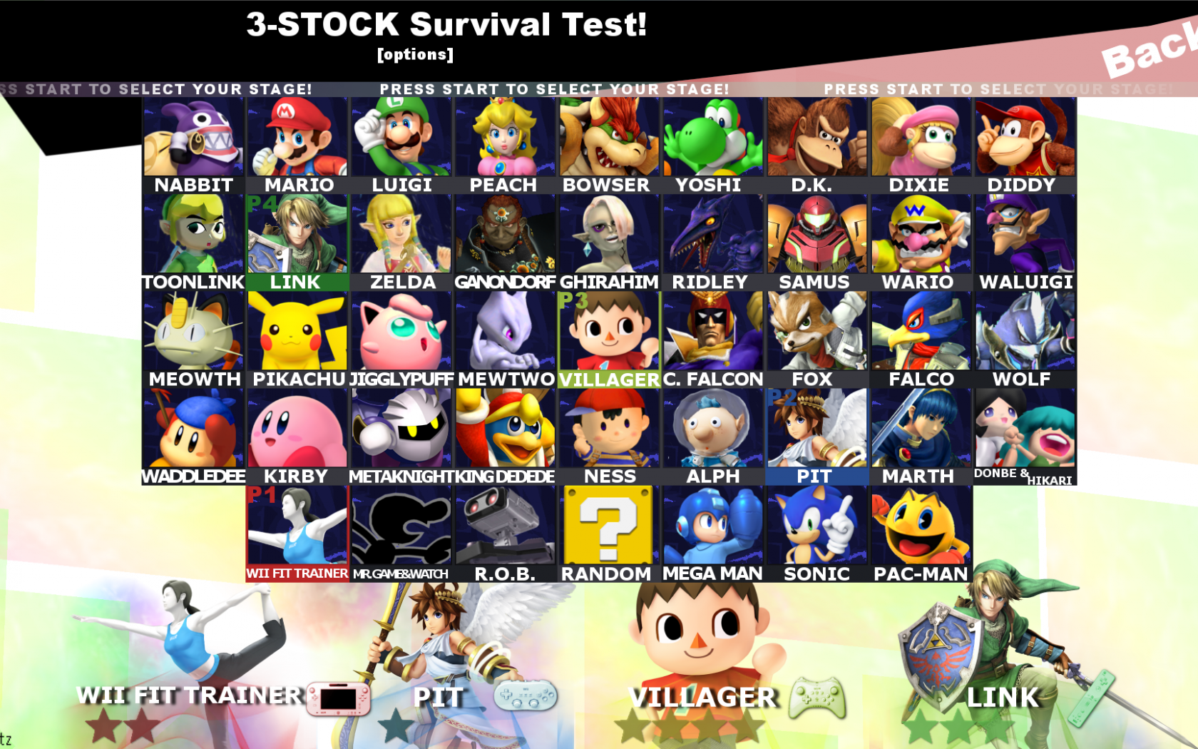 Schermata selezione personaggi Smash Bros, 1680x1050 HD, ROG Asus Laptop