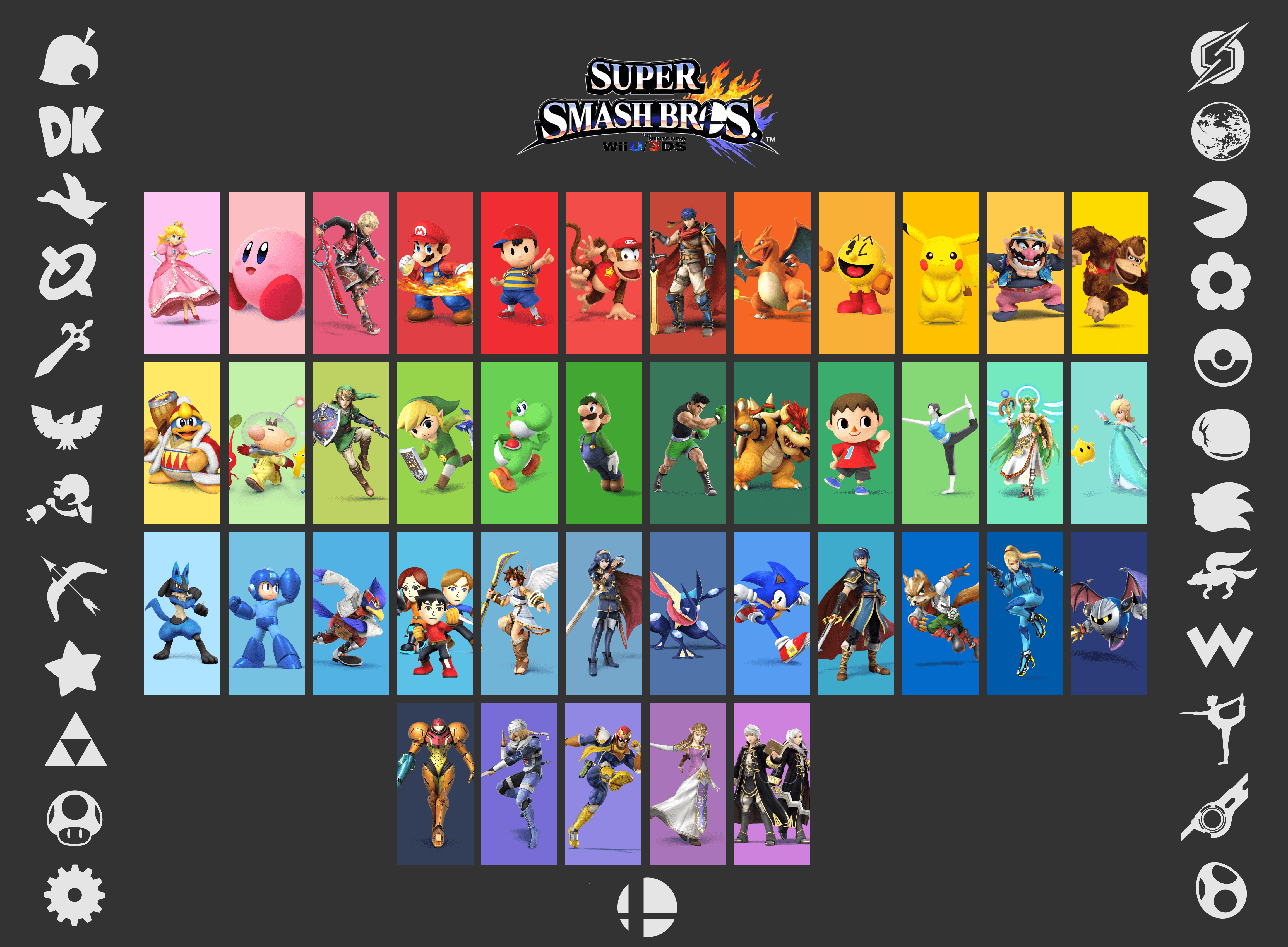 Griglia personaggi Super Smash Bros, 4616x3392 4K Ultra HD, Monitor 4K