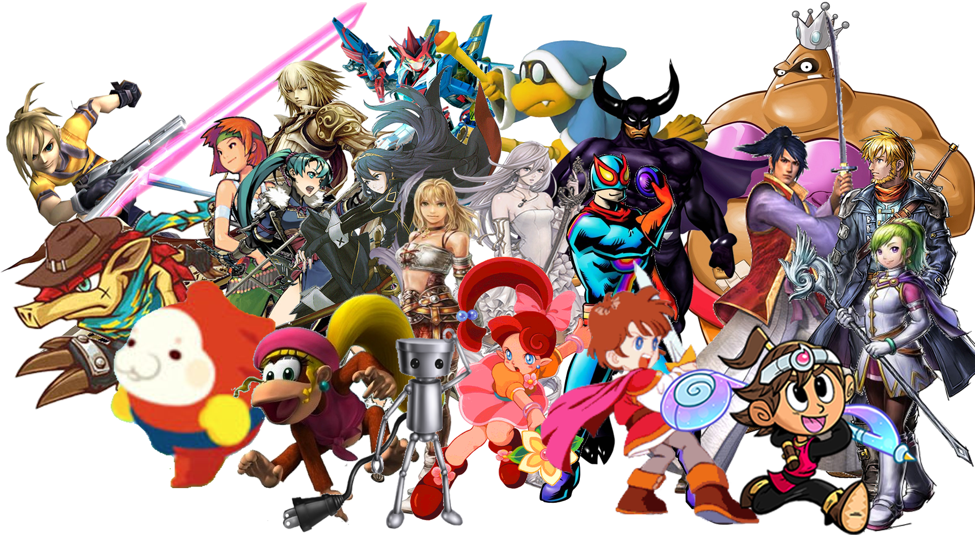 Personaggi Super Smash Bros collage, 1920x1080 Full HD, Desktop