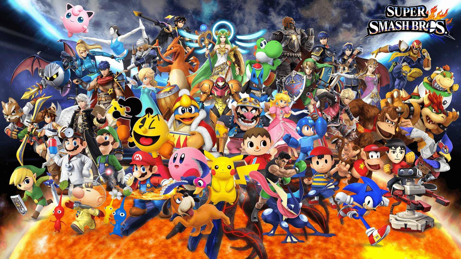 Personaggi Super Smash Bros insieme, 1920x1080 Full HD 1080p, PC