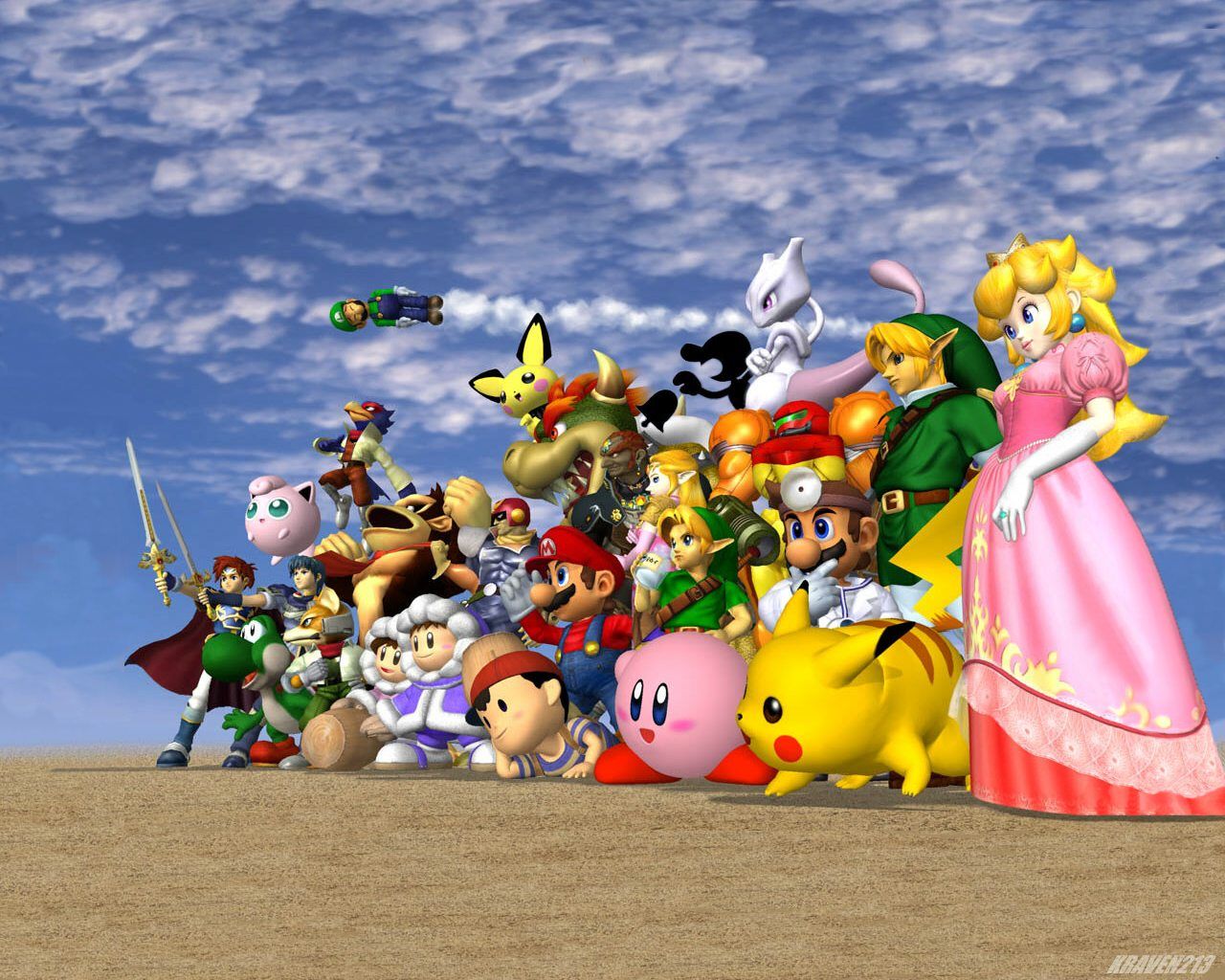 Personaggi Super Smash Bros insieme, 1024x908 HD, PC Desktop