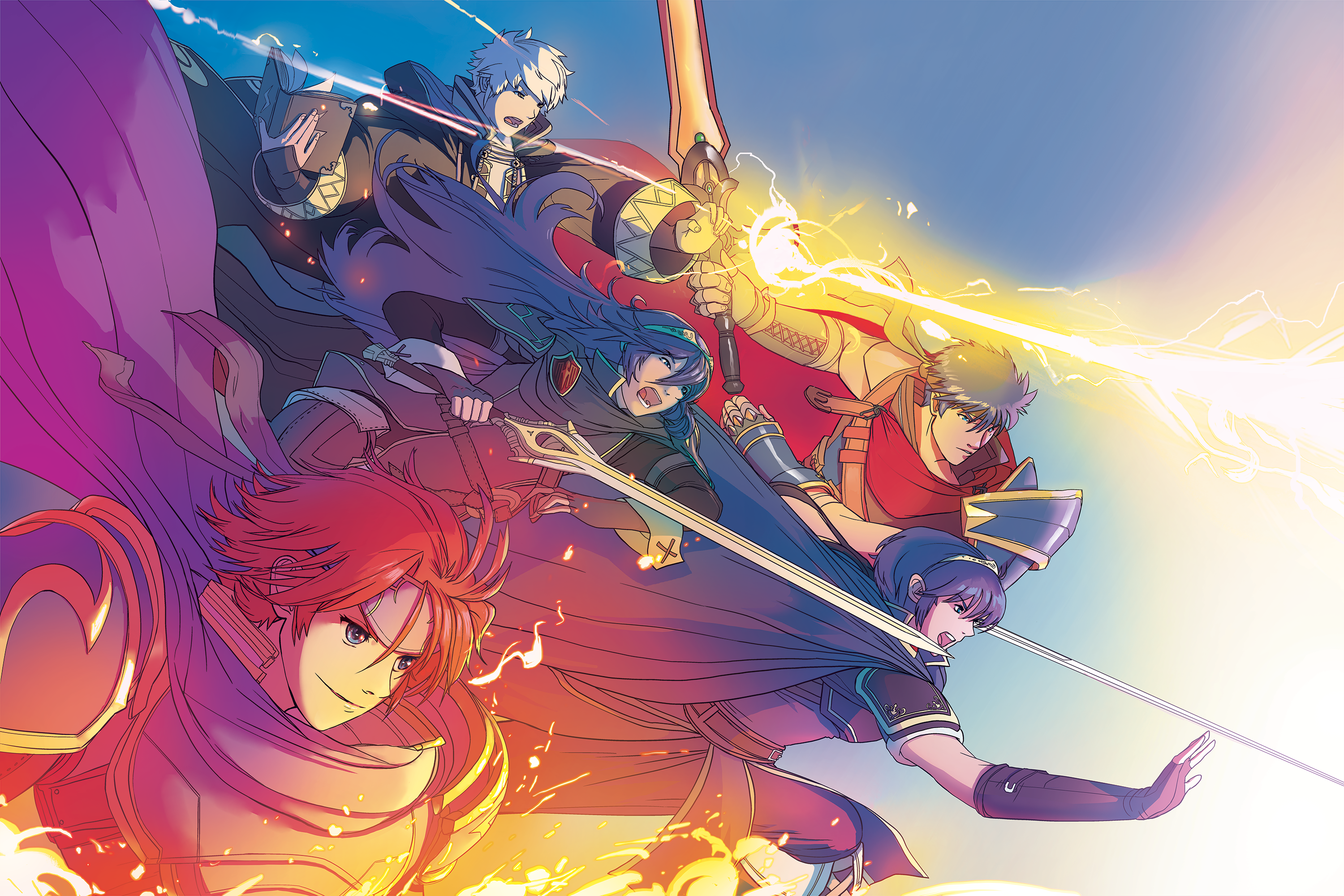 Personaggi Fire Emblem in battaglia, 3000x2000 2K, Laptop