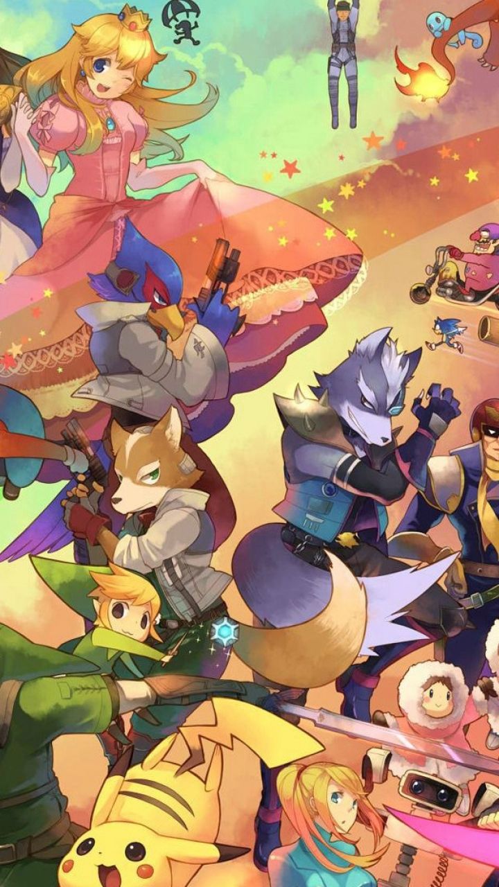 Super Smash Bros personaggi assortiti, 720x1280 Full HD Verticale, iPhone