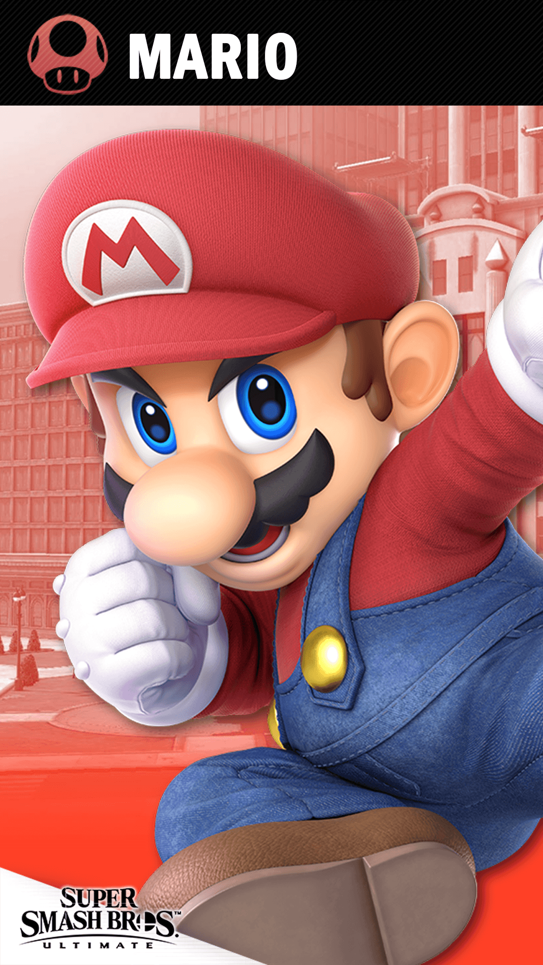 Mario Super Smash Bros Ultimate, 1080x1920 Full HD Verticale, Samsung Galaxy