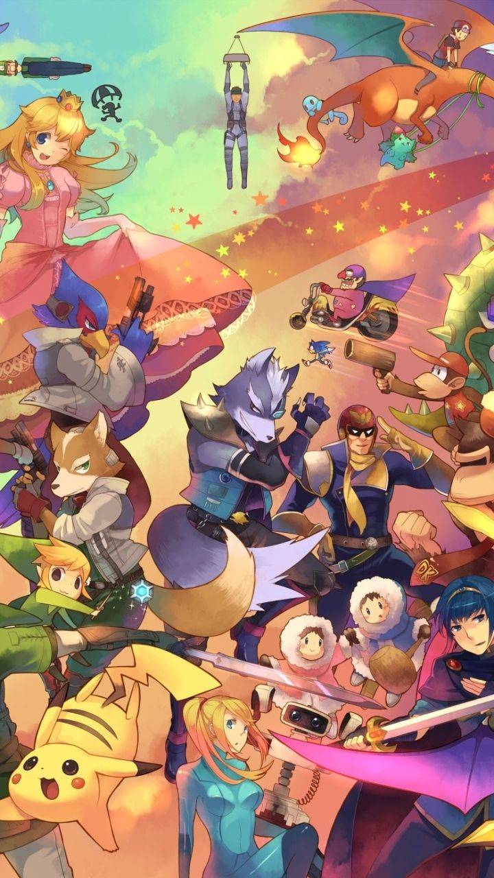 Personaggi Super Smash Bros Brawl, 720x1280 Full HD Verticale, Smartphone