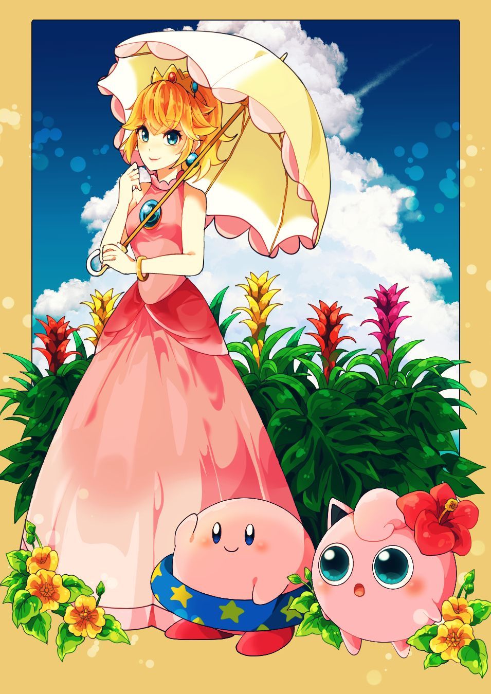 Principessa Peach, Kirby e Jigglypuff, 955x1350 Verticale, OnePlus