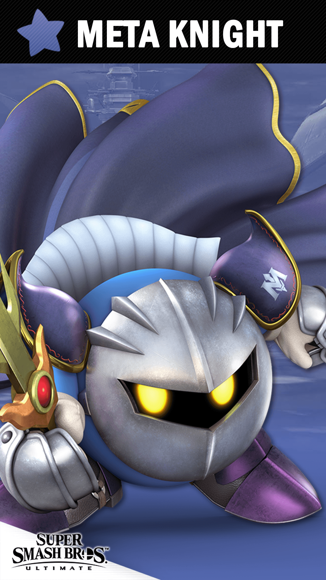 Meta Knight Super Smash Bros, 1080x1920 Verticale, Telefono