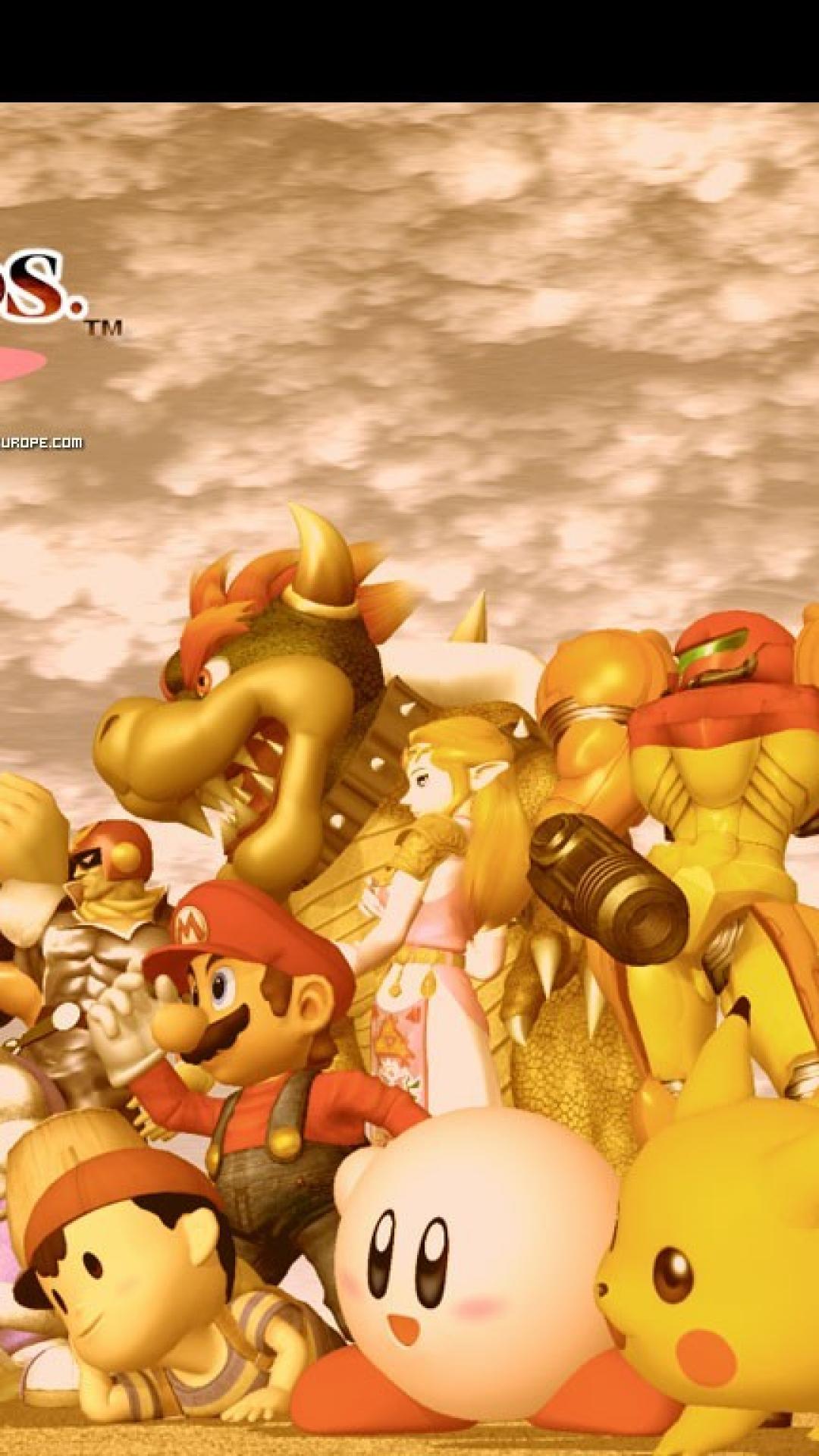 Personaggi Super Smash Bros gruppo, 1080x1920 Full HD Verticale, Smartphone