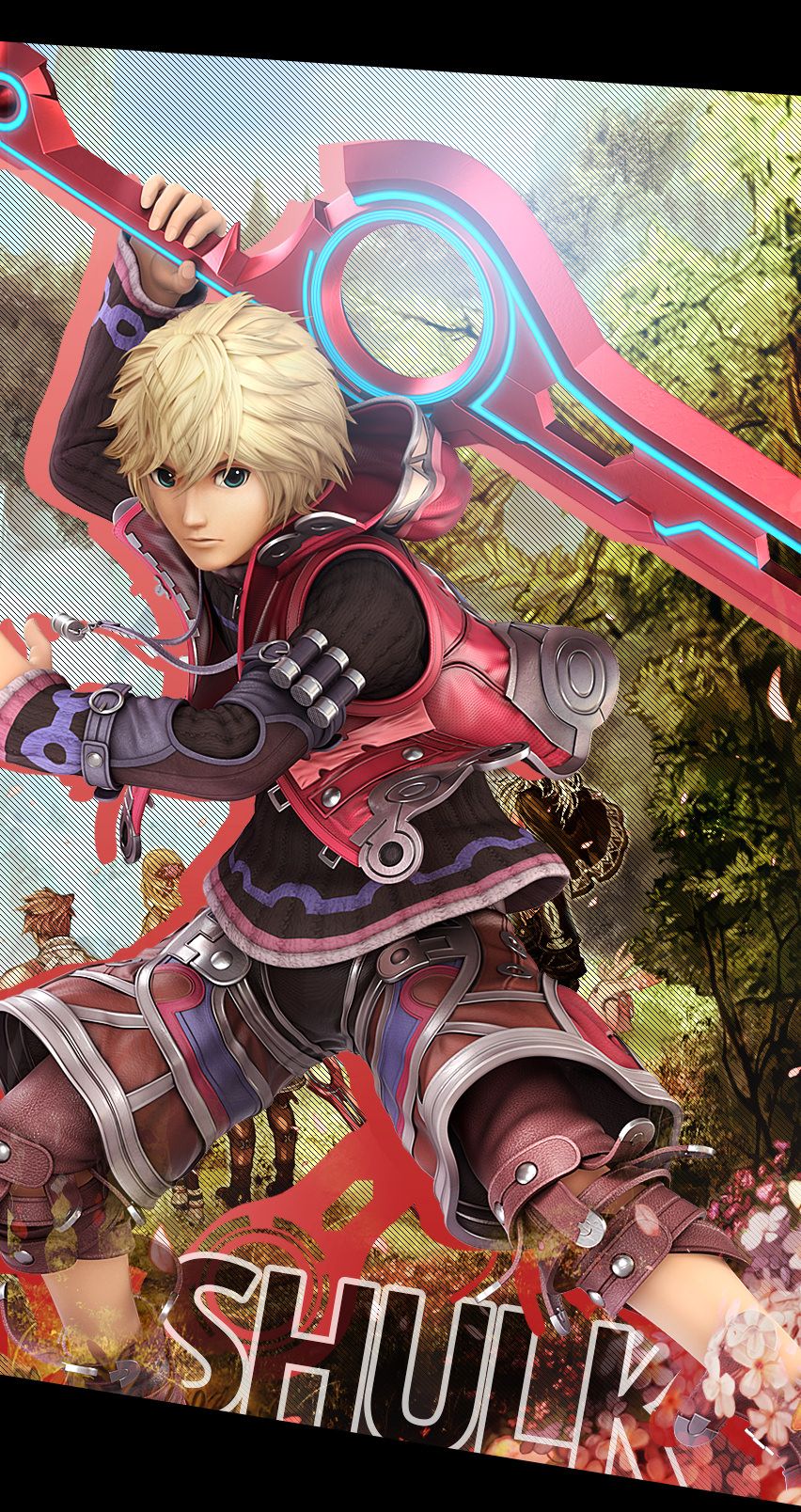 Shulk Xenoblade Super Smash Bros, 852x1608 Verticale, Telefono