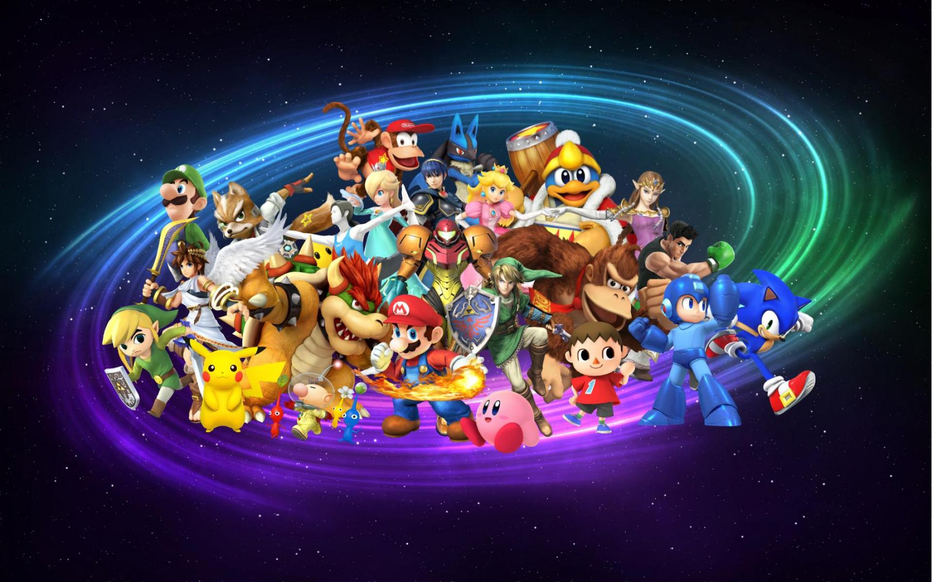 Personaggi Super Smash Bros insieme, 1920x1200 WUXGA, Laptop