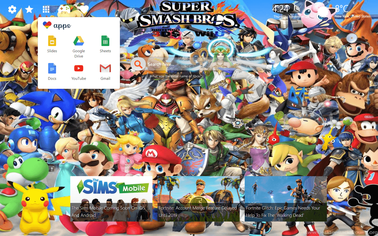 Personaggi Super Smash Bros collage, 1280x800 HD, Desktop