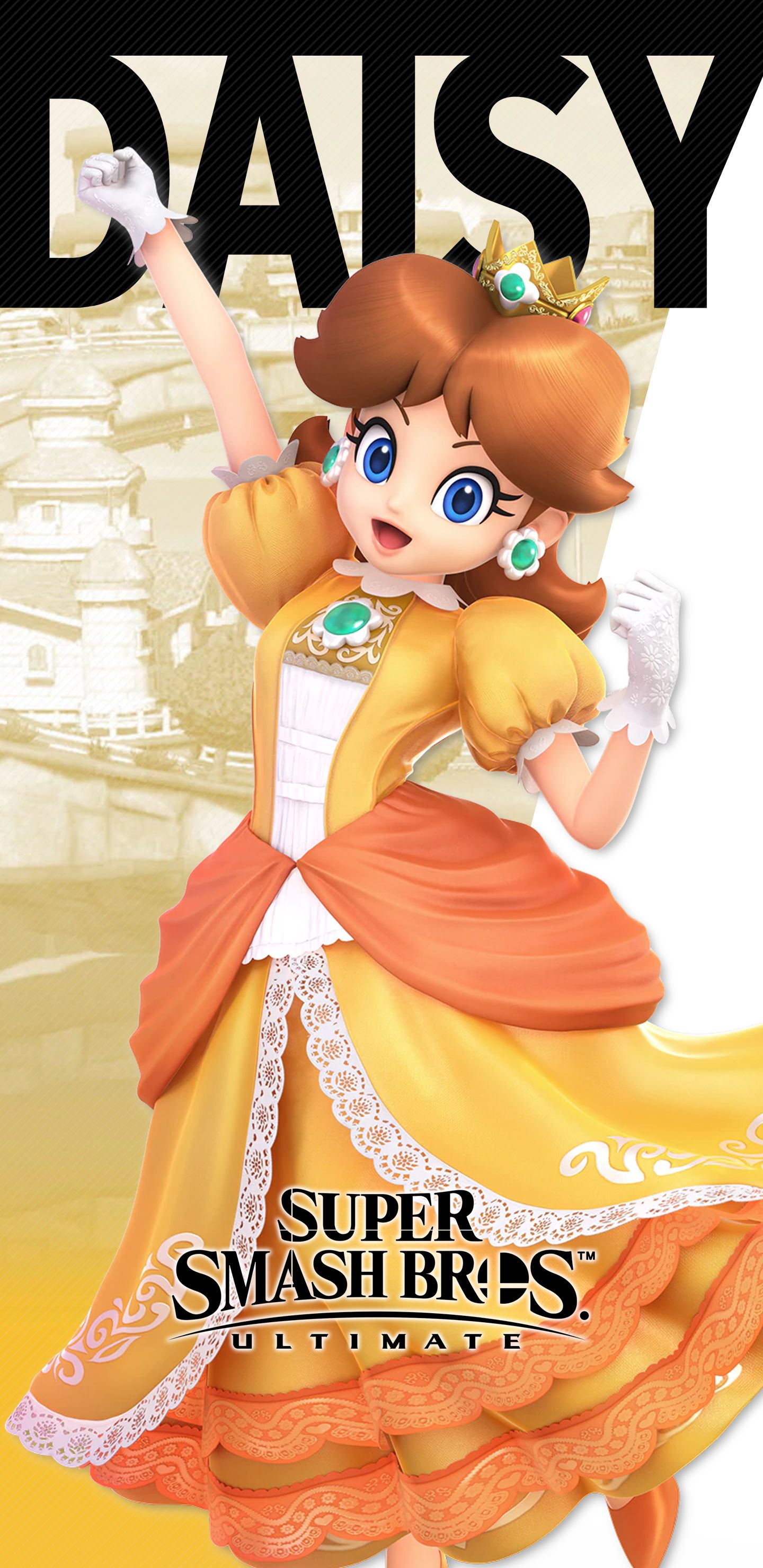 Daisy Super Smash Bros, 1440x2960 Verticale, Telefono