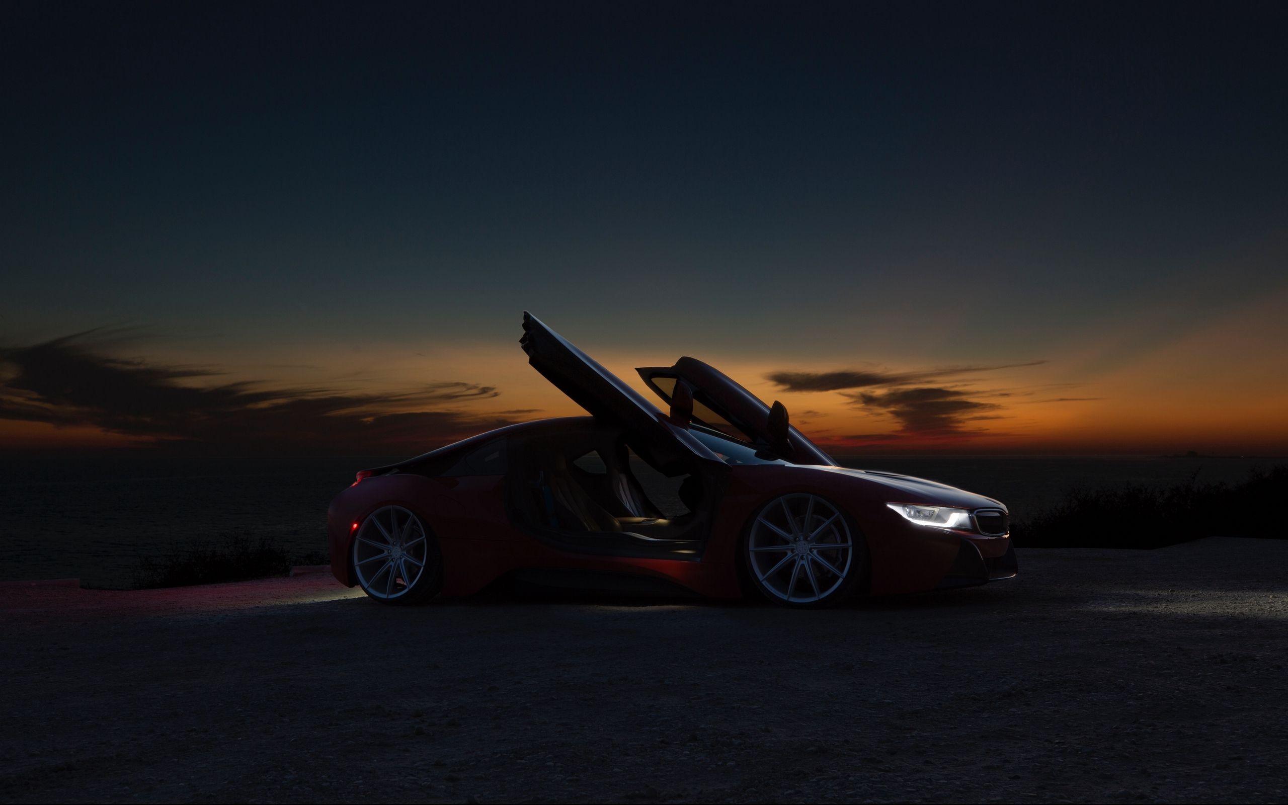 Supercar con portiere aperte al tramonto, 2560x1600 WQXGA, MacBook Pro