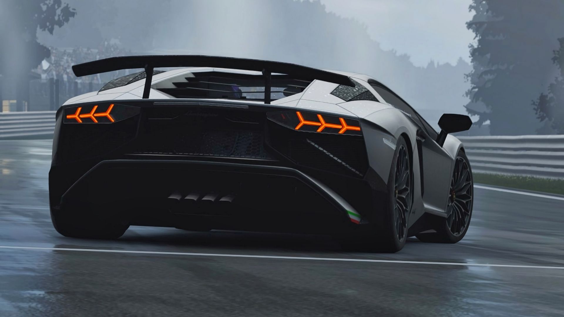 Lamborghini nera su pista, supercar italiana, 1920x1080 Full HD, Desktop