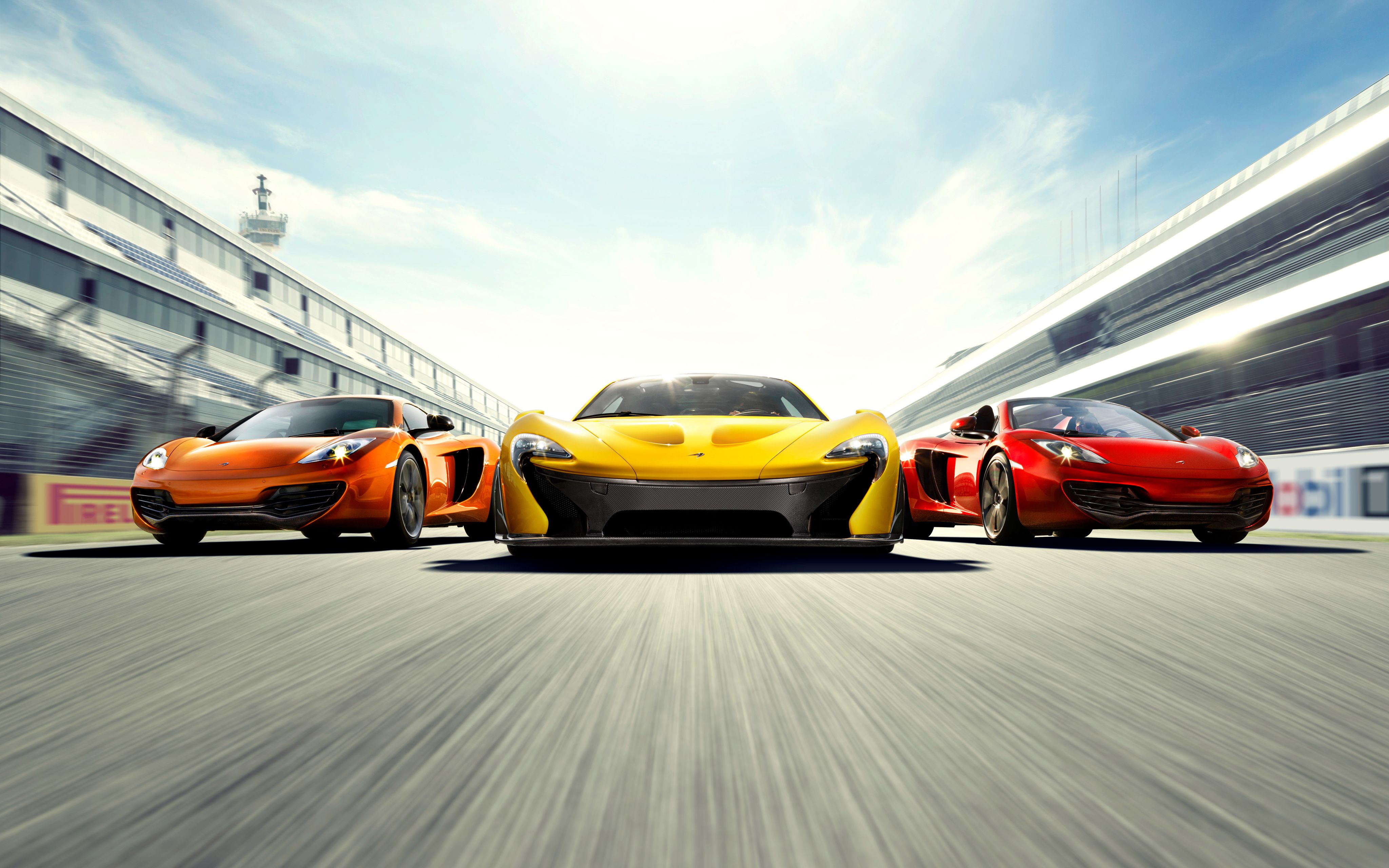 McLaren P1 tre supercar pista, supercar britannica, 4096x2560 4K, Desktop 4K