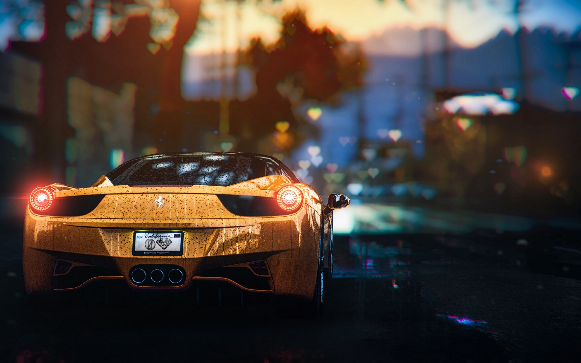 Ferrari 458 gialla retro, Maranello, 1920x1200 Full HD+, Laptop