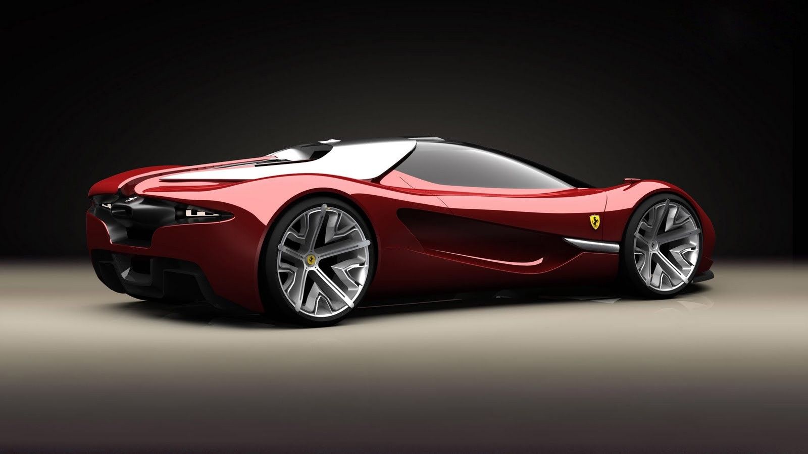 Ferrari concept car rossa, Maranello, 1600x900 900p, Laptop