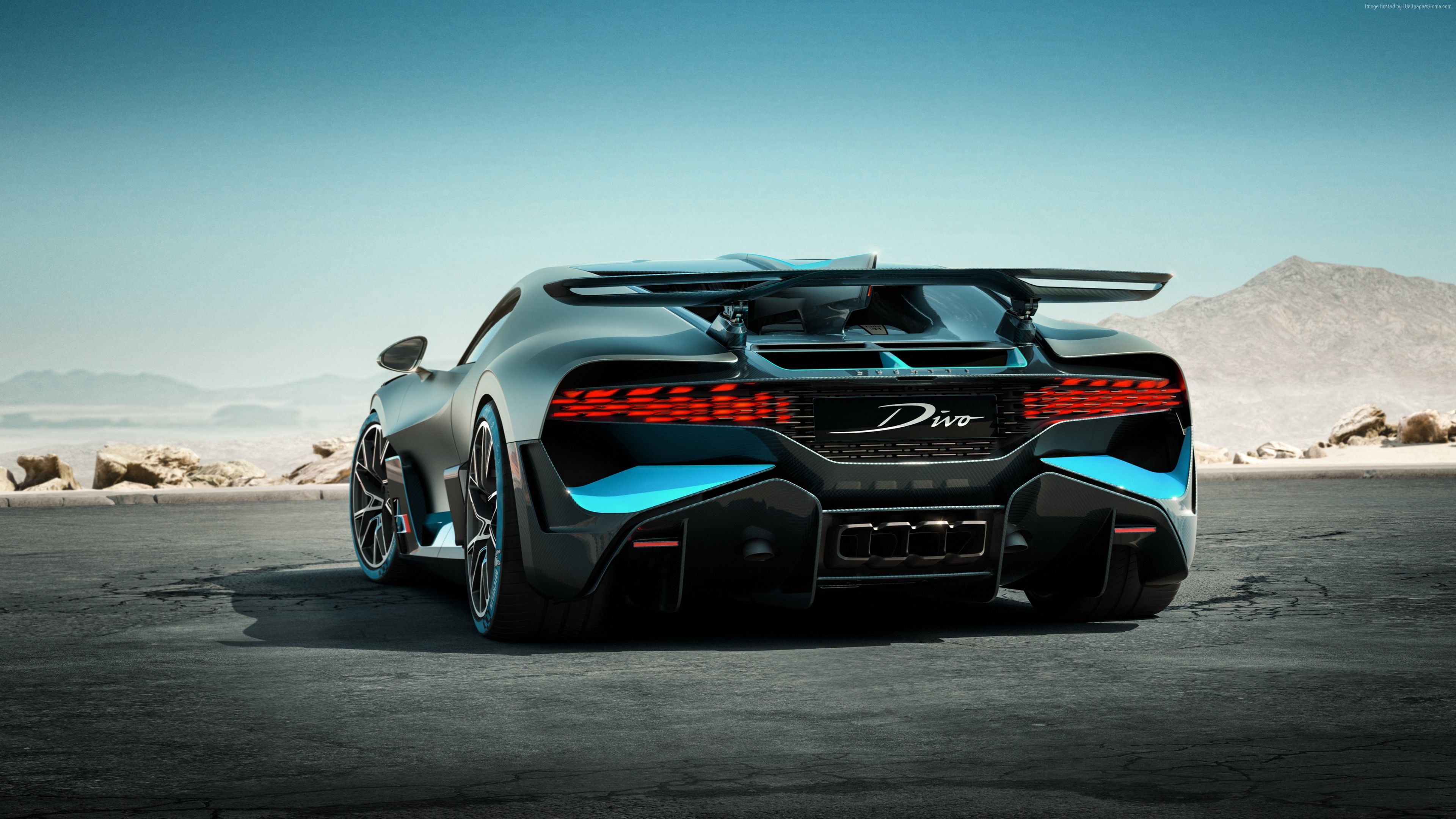 Bugatti Divo grigia deserto, hypercar, 3840x2160 4K, Desktop 4K
