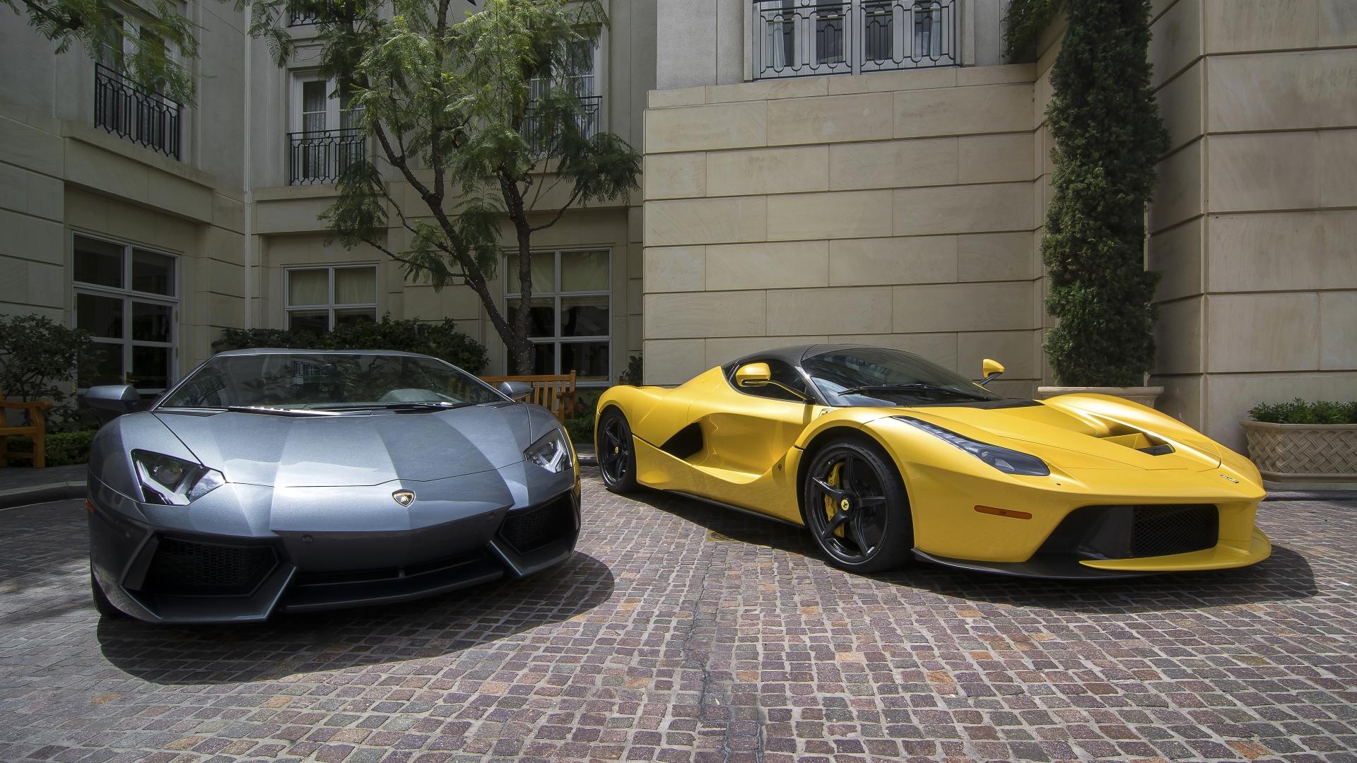 Lamborghini Aventador e Ferrari LaFerrari, 1920x1080 Full HD 1080p, Desktop