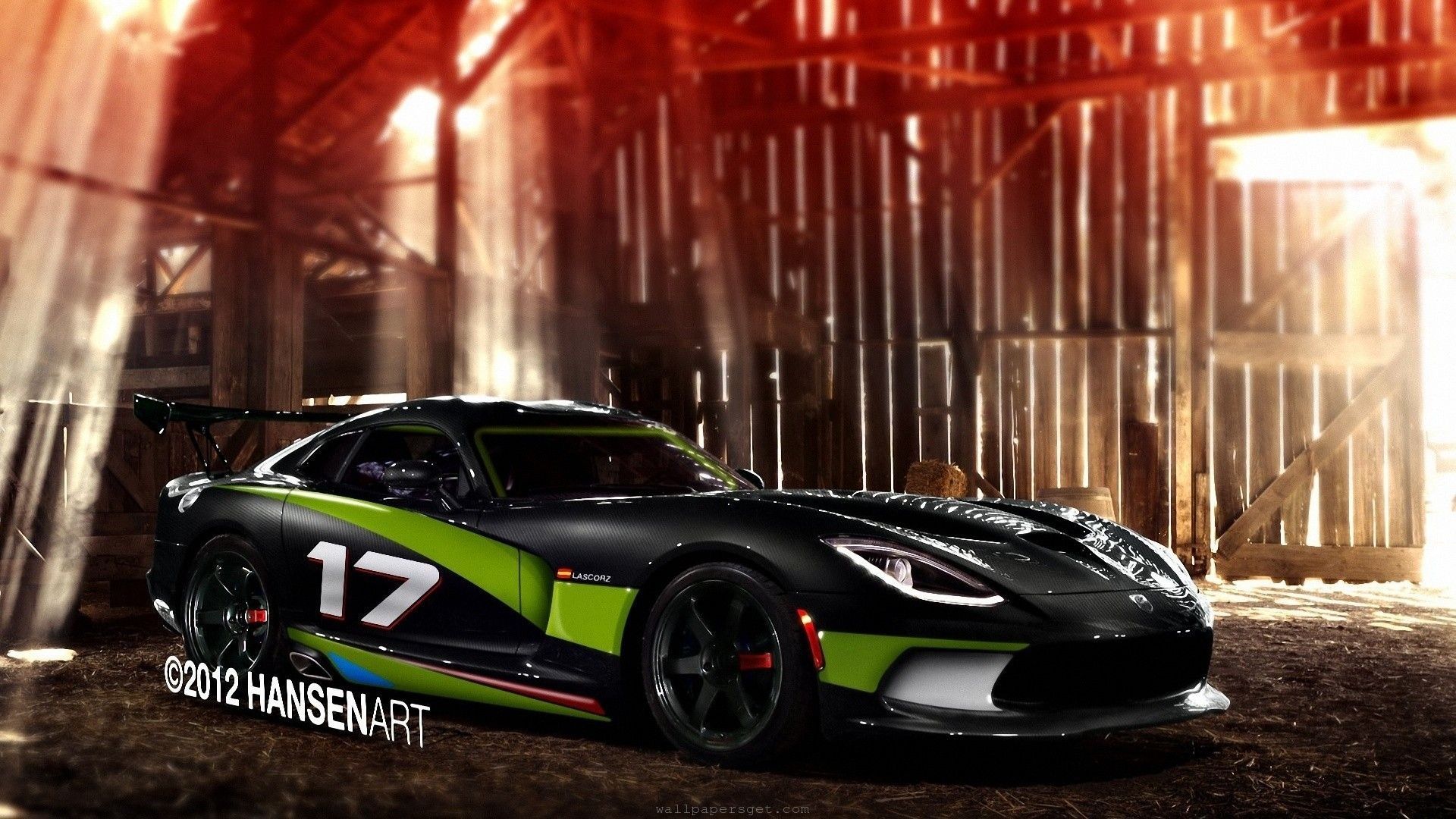 Dodge Viper modificata nera verde, 1920x1080 1080p, PC Desktop