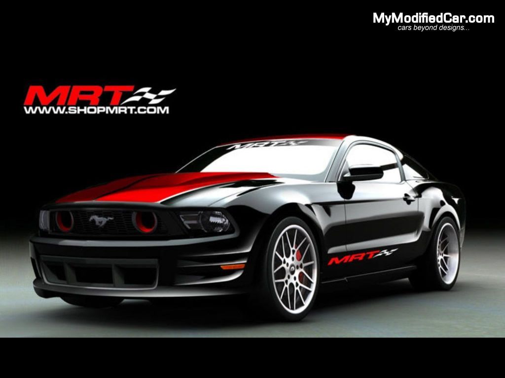 Ford Mustang nera modificata, muscle car, 1024x768 HD, Desktop