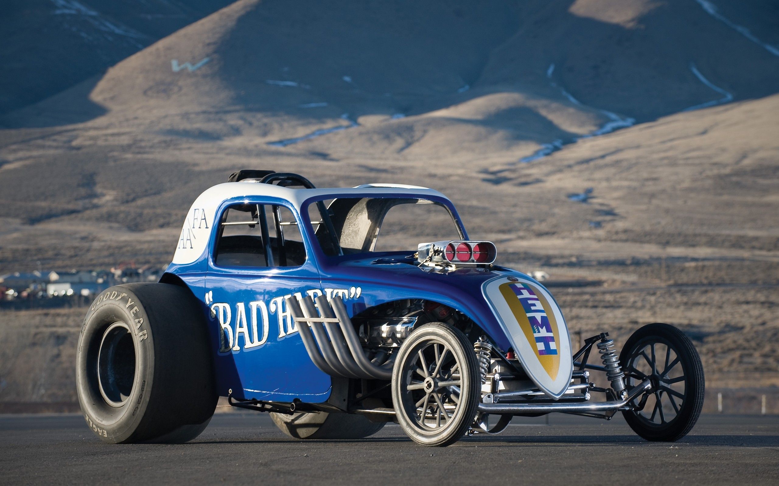 Hot rod modificata blu bianco, 2560x1600 WQXGA, MacBook Pro