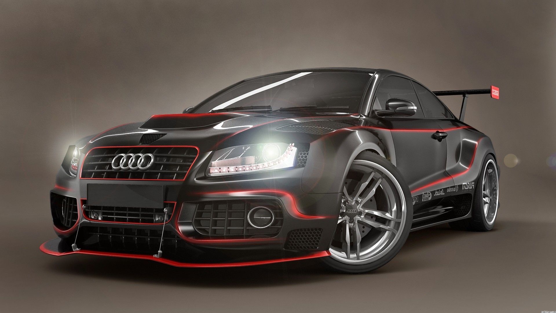 Audi S5 modificata nera, 1920x1080 Full HD 1080p, Desktop
