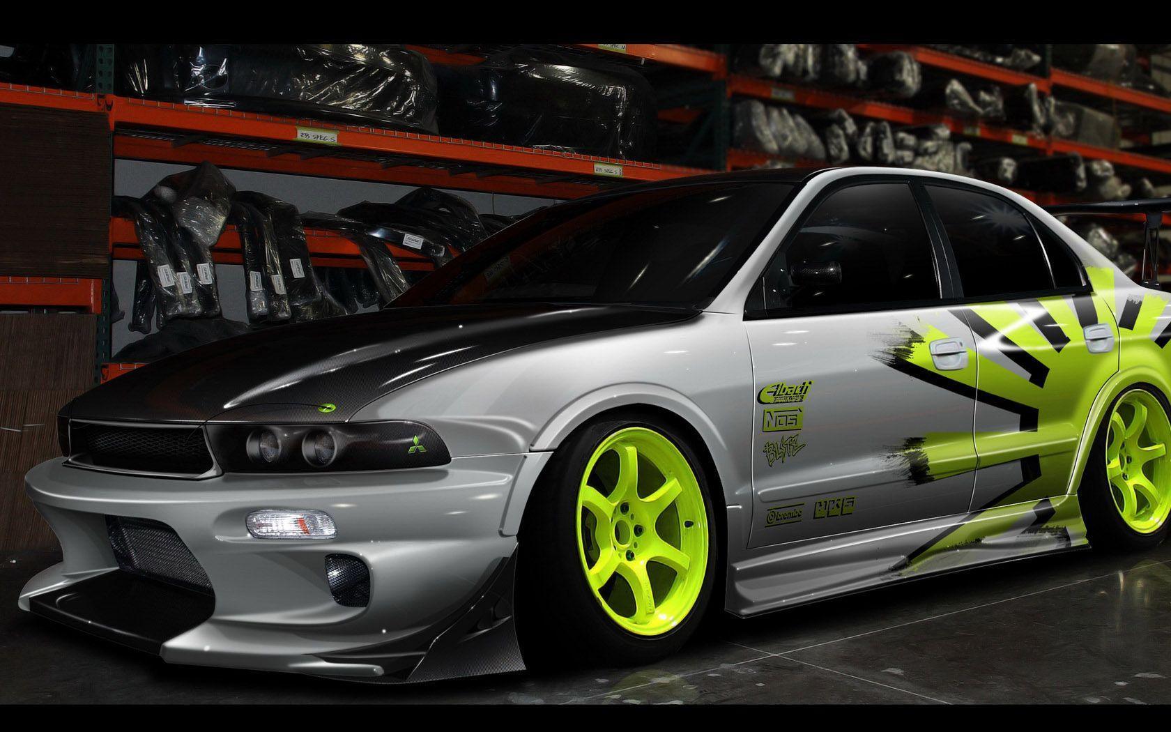 Auto modificata argento verde, 1680x1050 HD Ready, PC