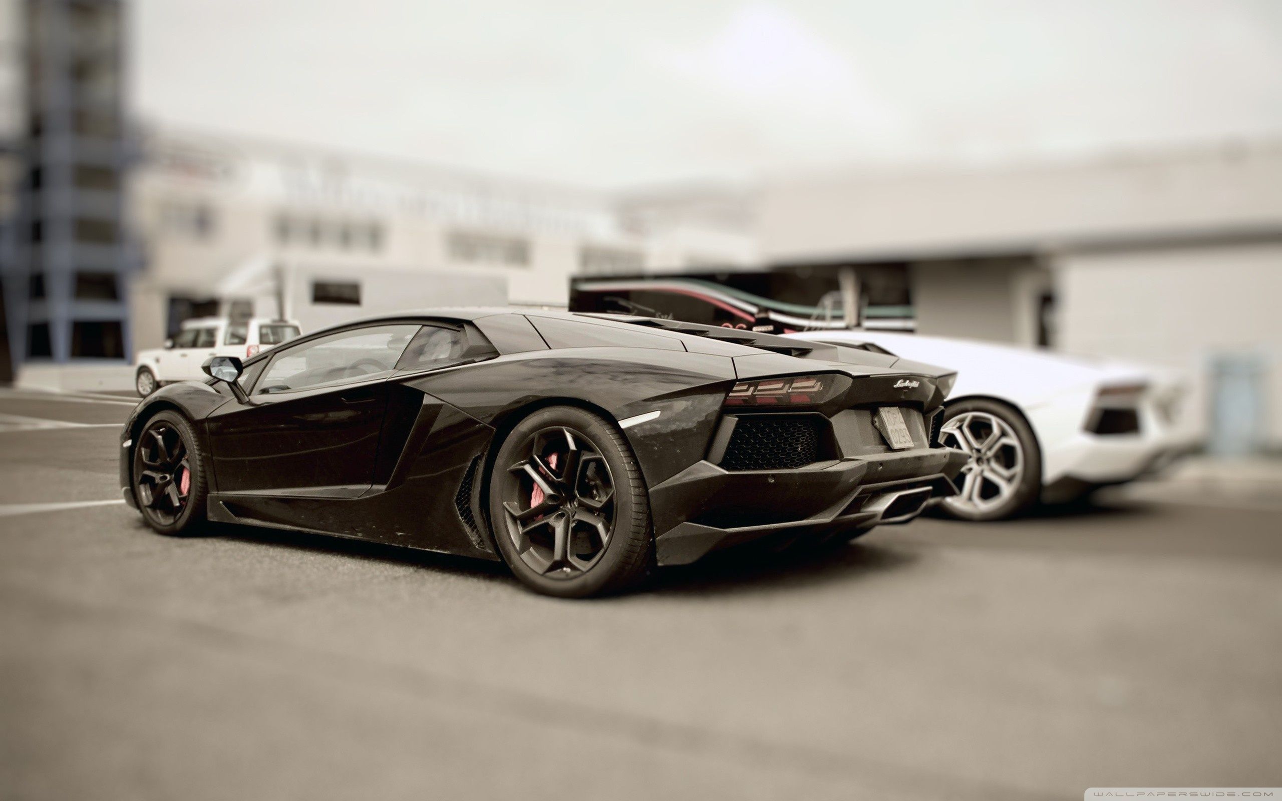 Lamborghini Aventador nera modificata, 2560x1600 2K, Desktop