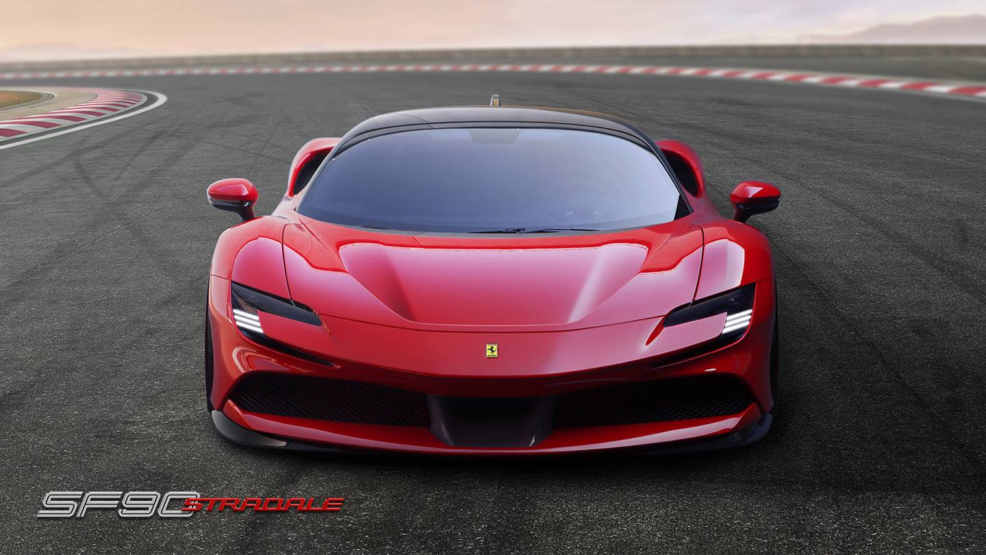 Ferrari SF90 Stradale rossa, 1440x810 720p, Laptop