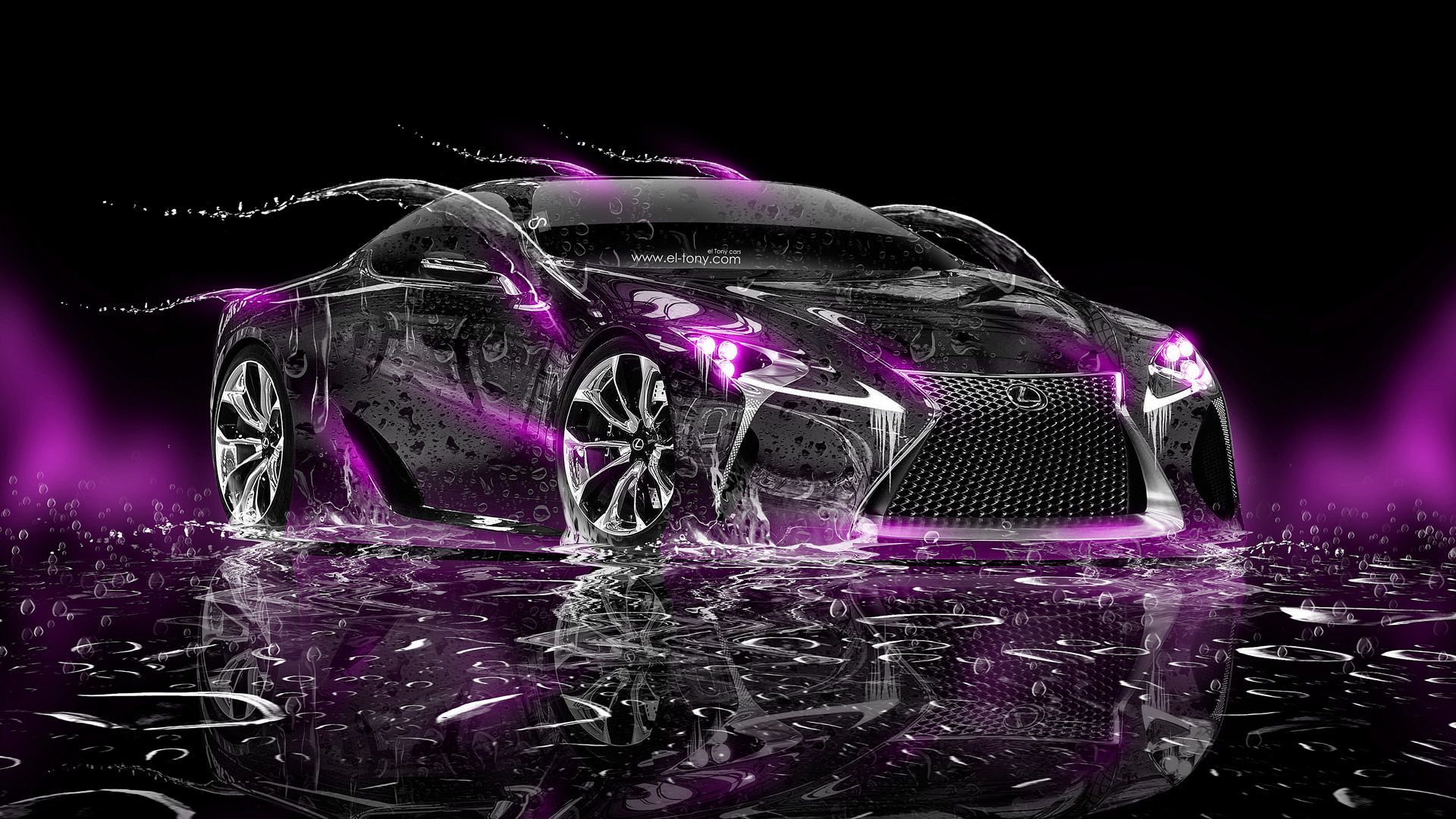 Auto sportiva neon viola, 1920x1080 1080p, PC Desktop