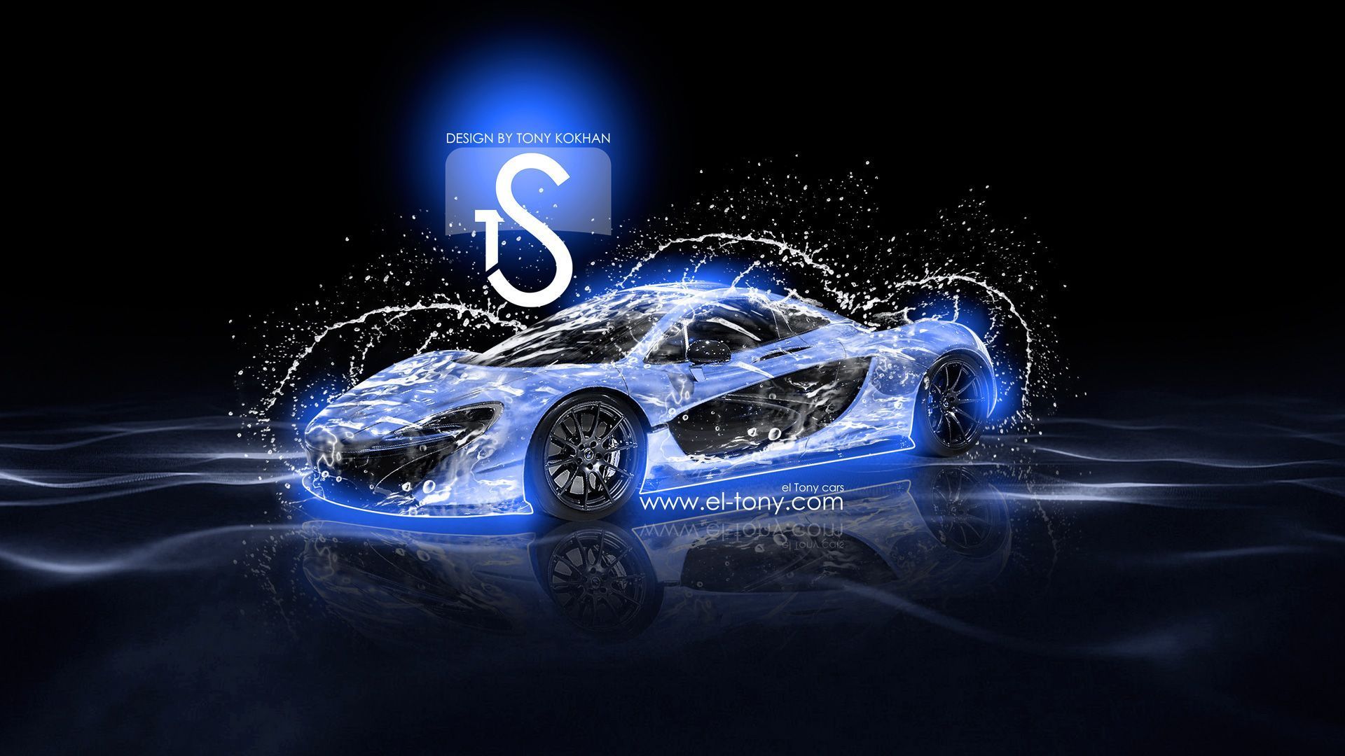 Auto sportiva blu neon acqua, 1920x1080 1080p, PC