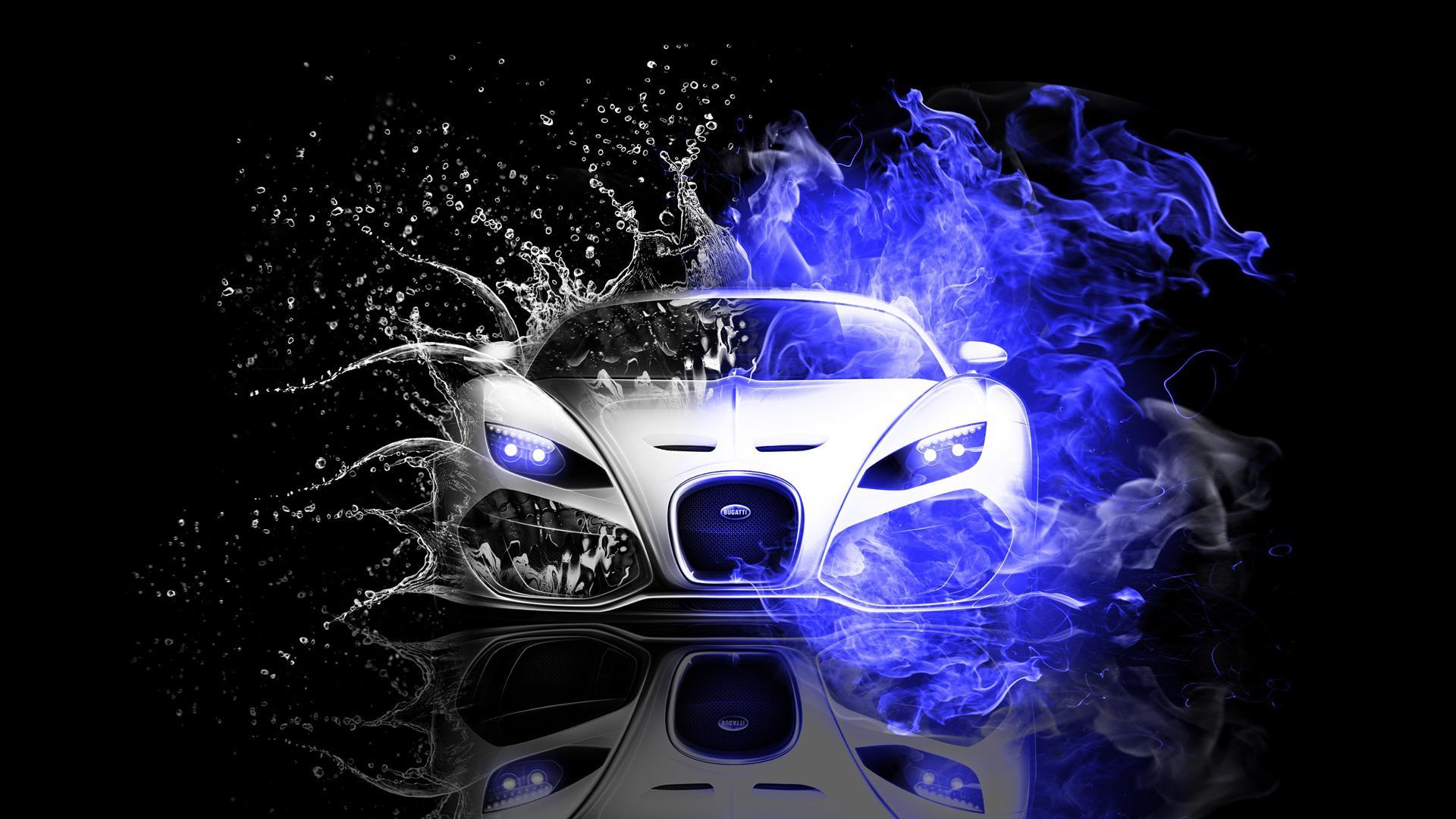 Auto sportiva bianca fumo blu, 1920x1080 Full HD 1080p, Desktop