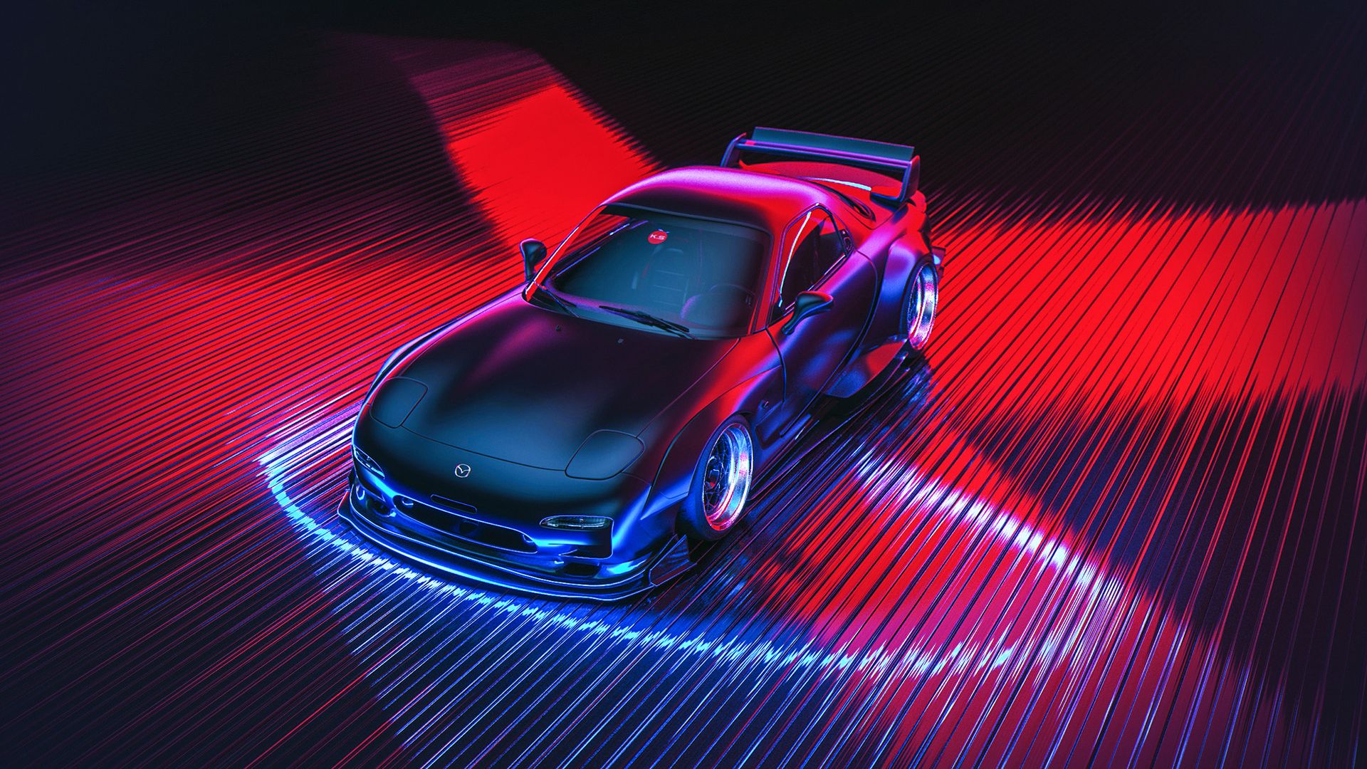 Auto sportiva nera neon, 1920x1080 Full HD 1080p, PC Desktop