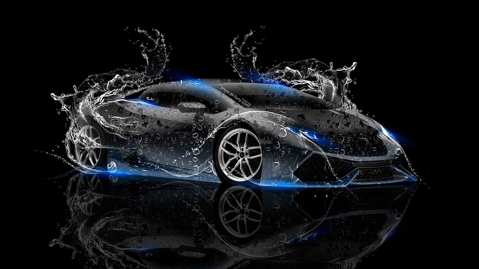 Auto sportiva effetto acqua blu, 1920x1080 Full HD 1080p, Desktop