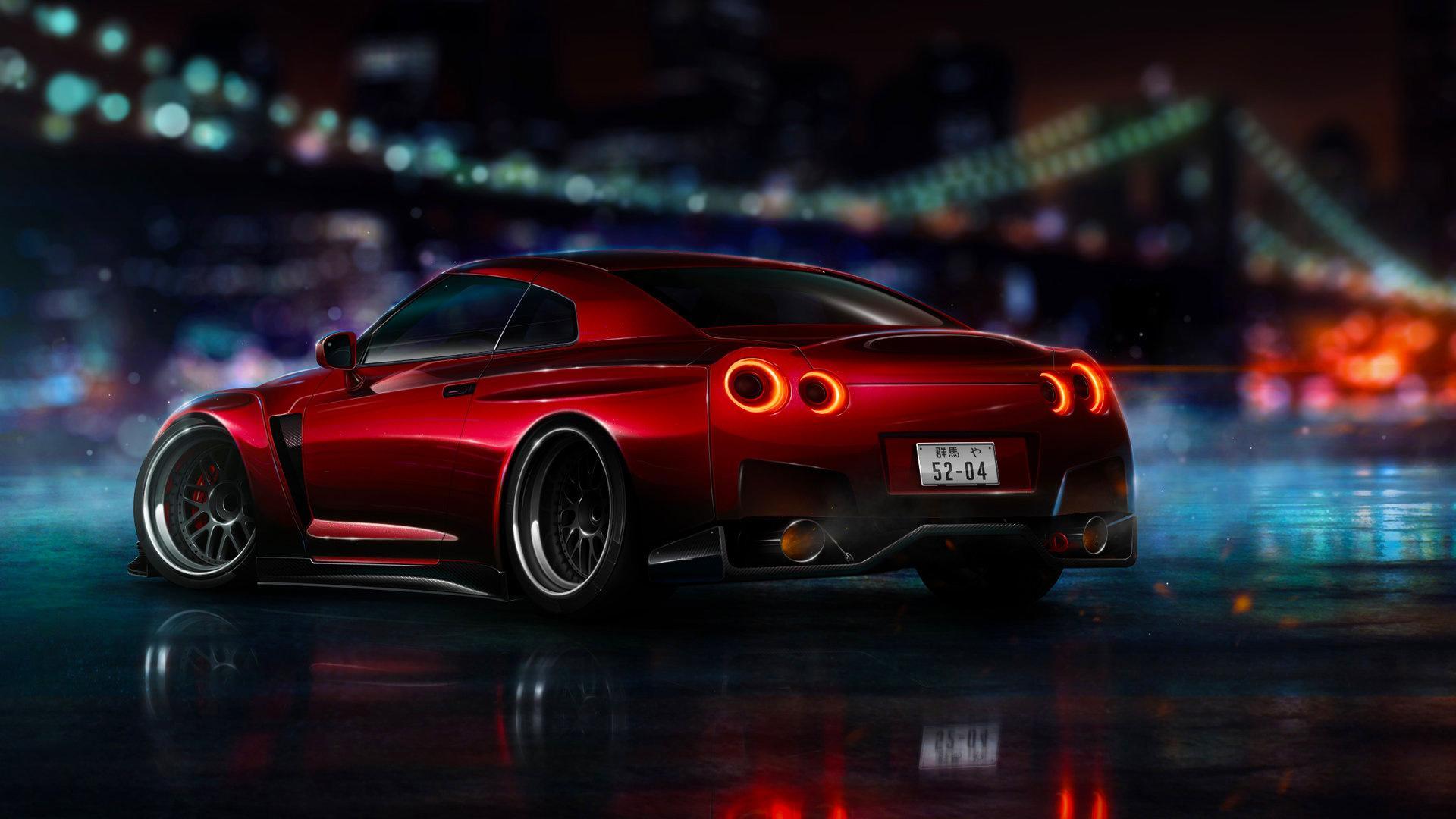 Auto sportiva rossa neon, 1920x1080 1080p, Laptop
