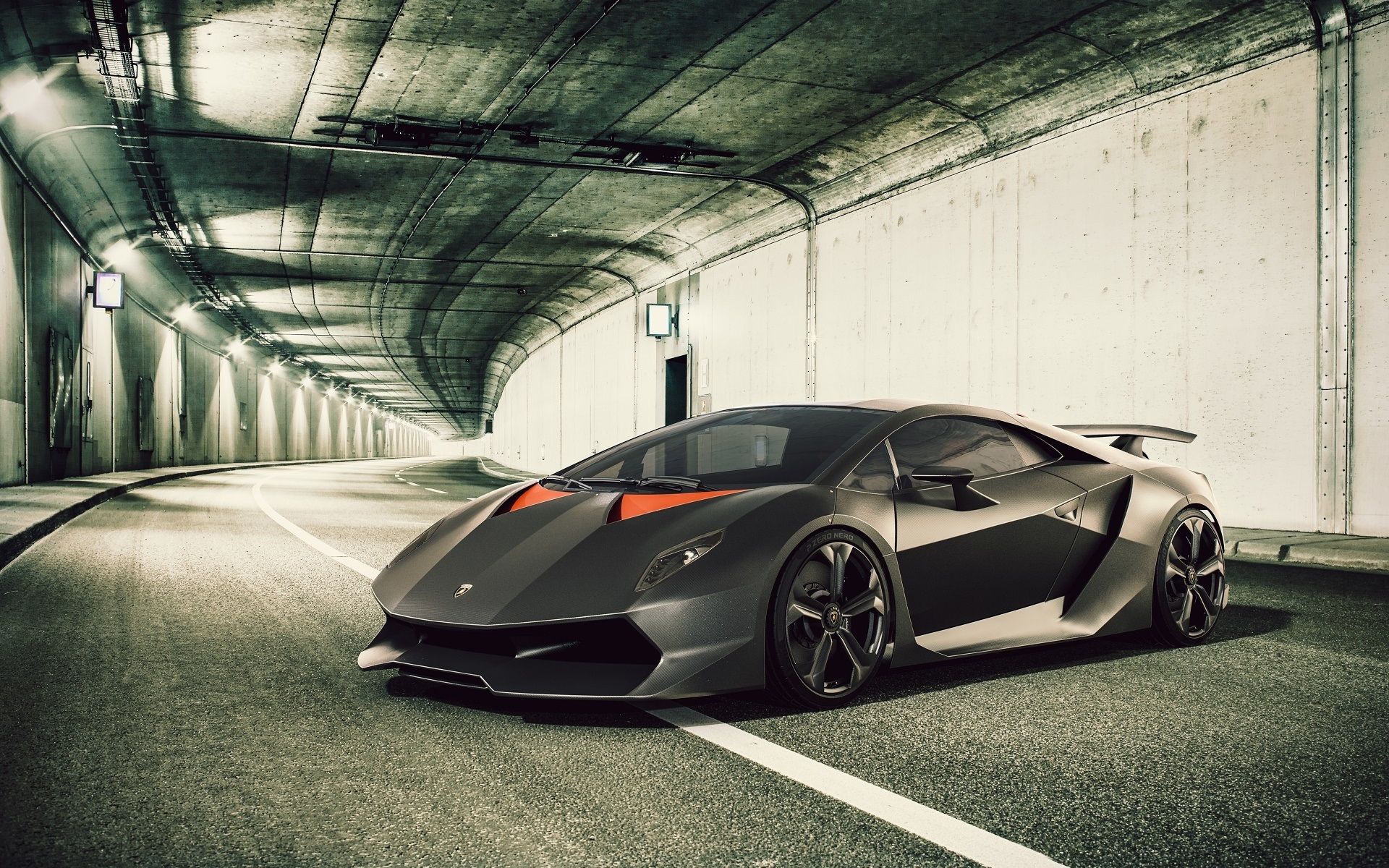 Lamborghini grigia in galleria, 1920x1200 WUXGA, Desktop