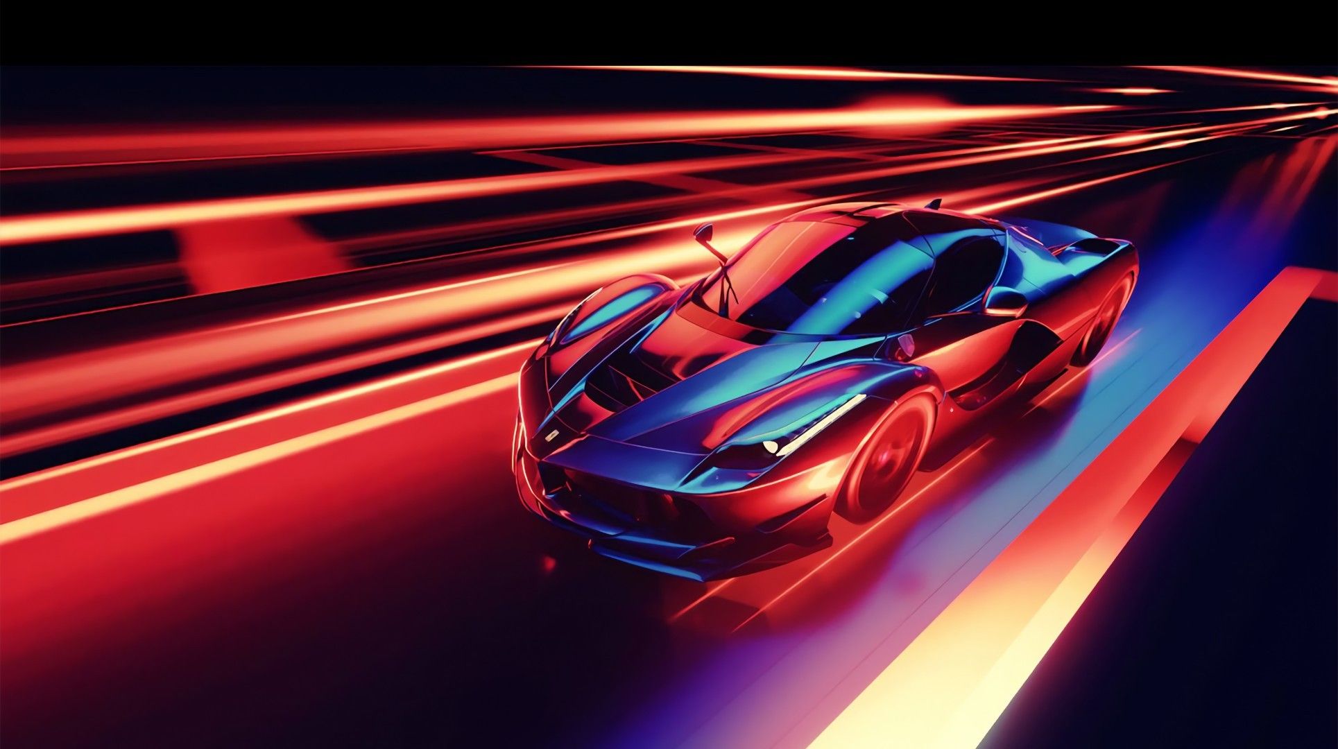 Auto sportiva rossa neon, 1929x1080 Full HD 1080p, Desktop