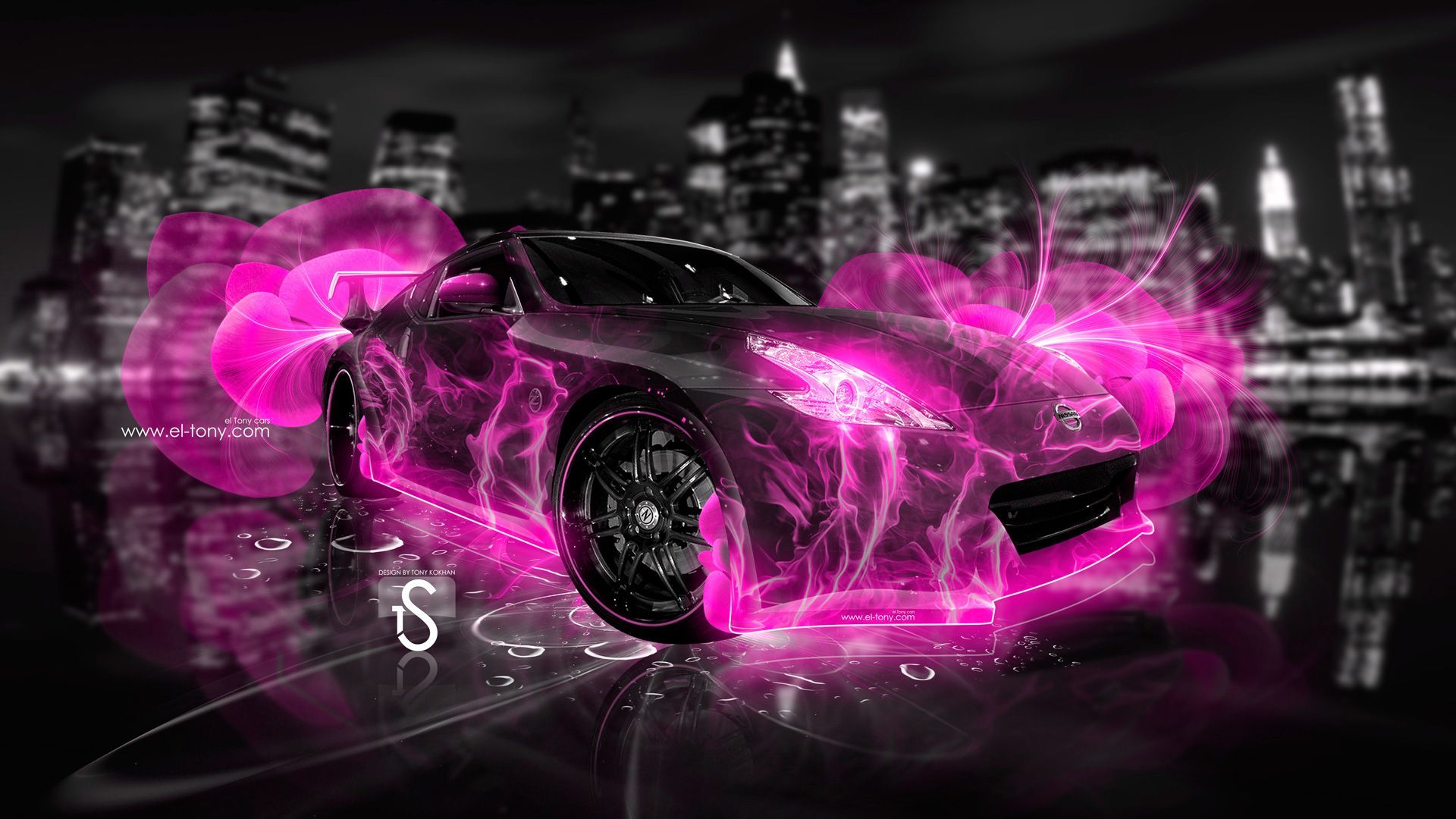 Auto sportiva neon rosa, 1920x1080 Full HD, Laptop