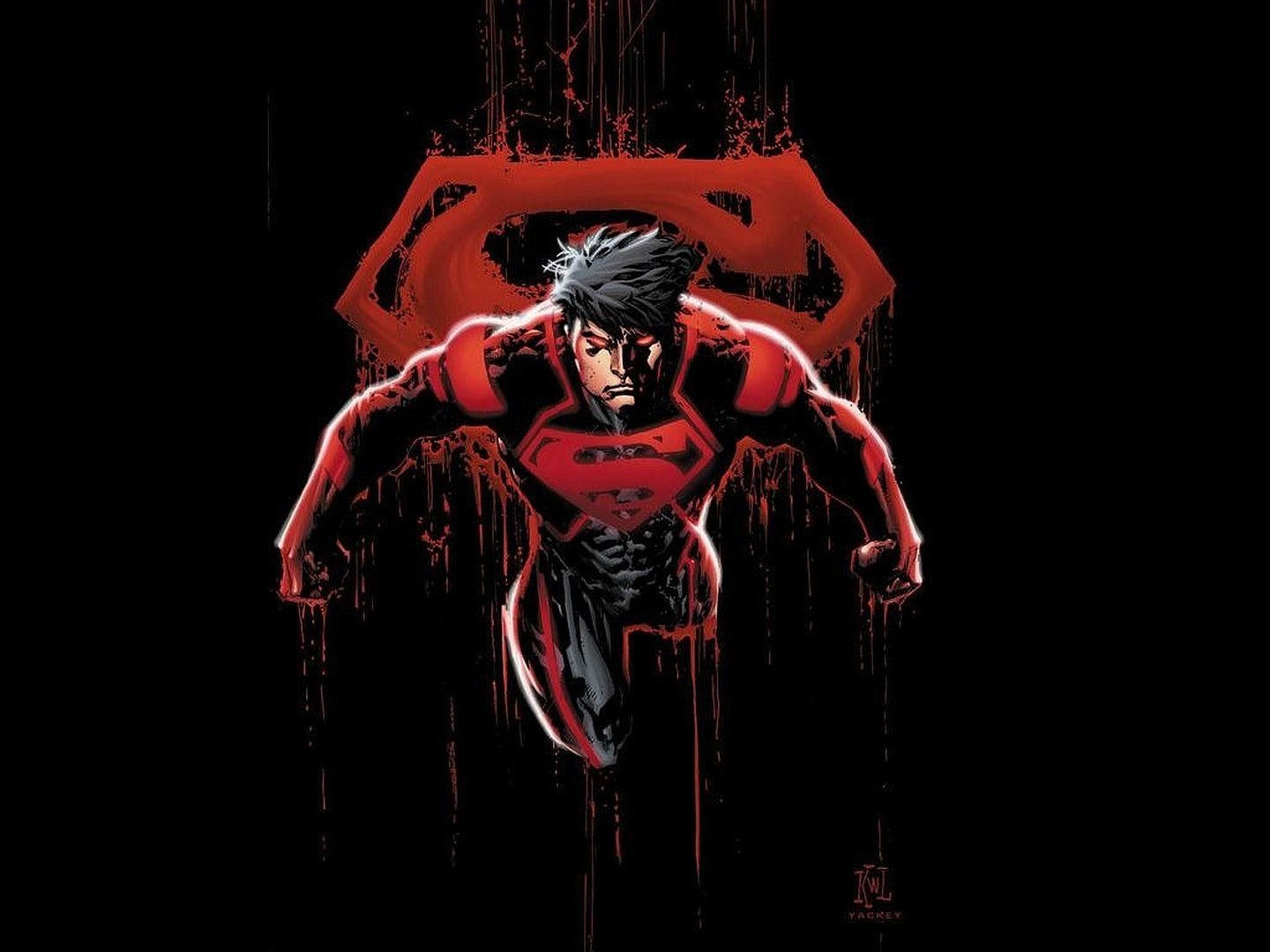 Superman rosso corre sfondo nero, 1440x1080 720p, Lenovo Legion